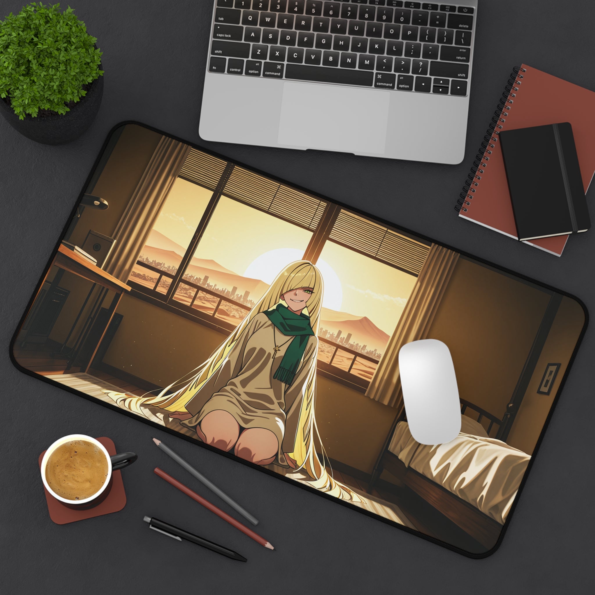 Lusamine Anime Pinup Desk Mat | Fan Art Gaming Mouse Pad XL — Boudoir Pt. 5
