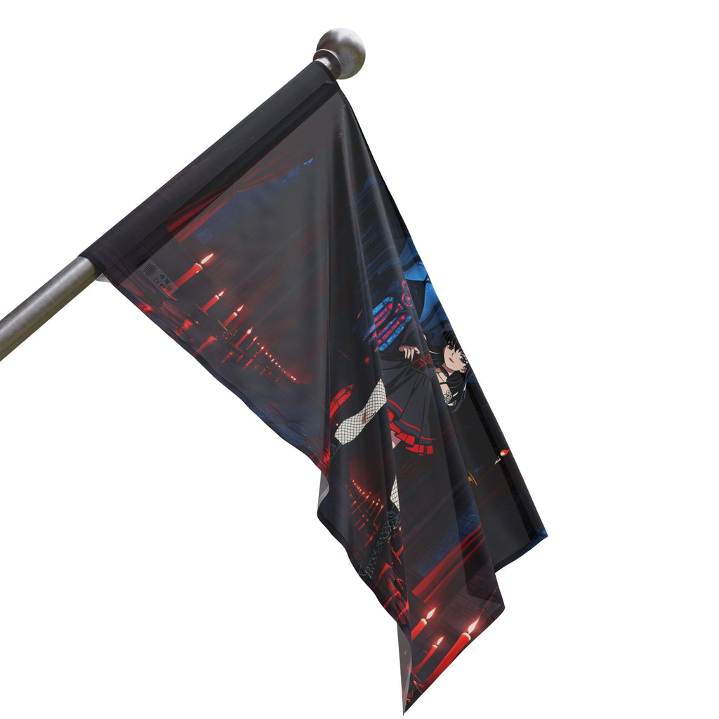 Kagome Inuyasha Spicy Gothic Pinup Anime Wall Flag | Dark Banner