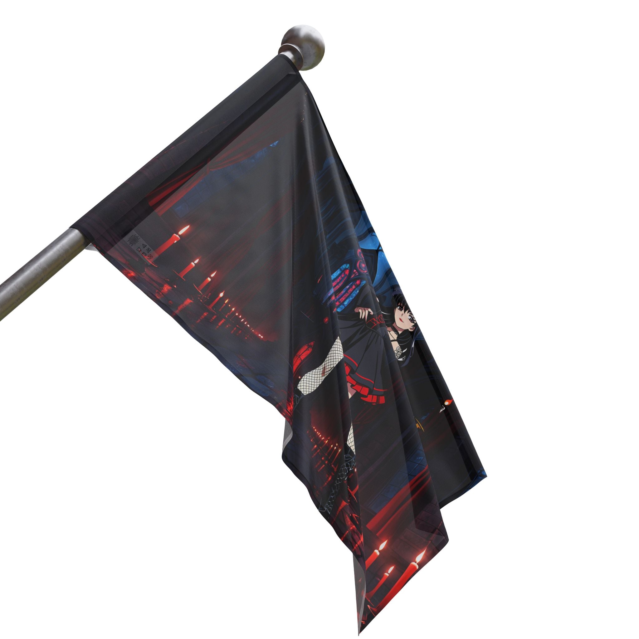 Kagome Inuyasha Spicy Gothic Pinup Anime Wall Flag | Dark Banner
