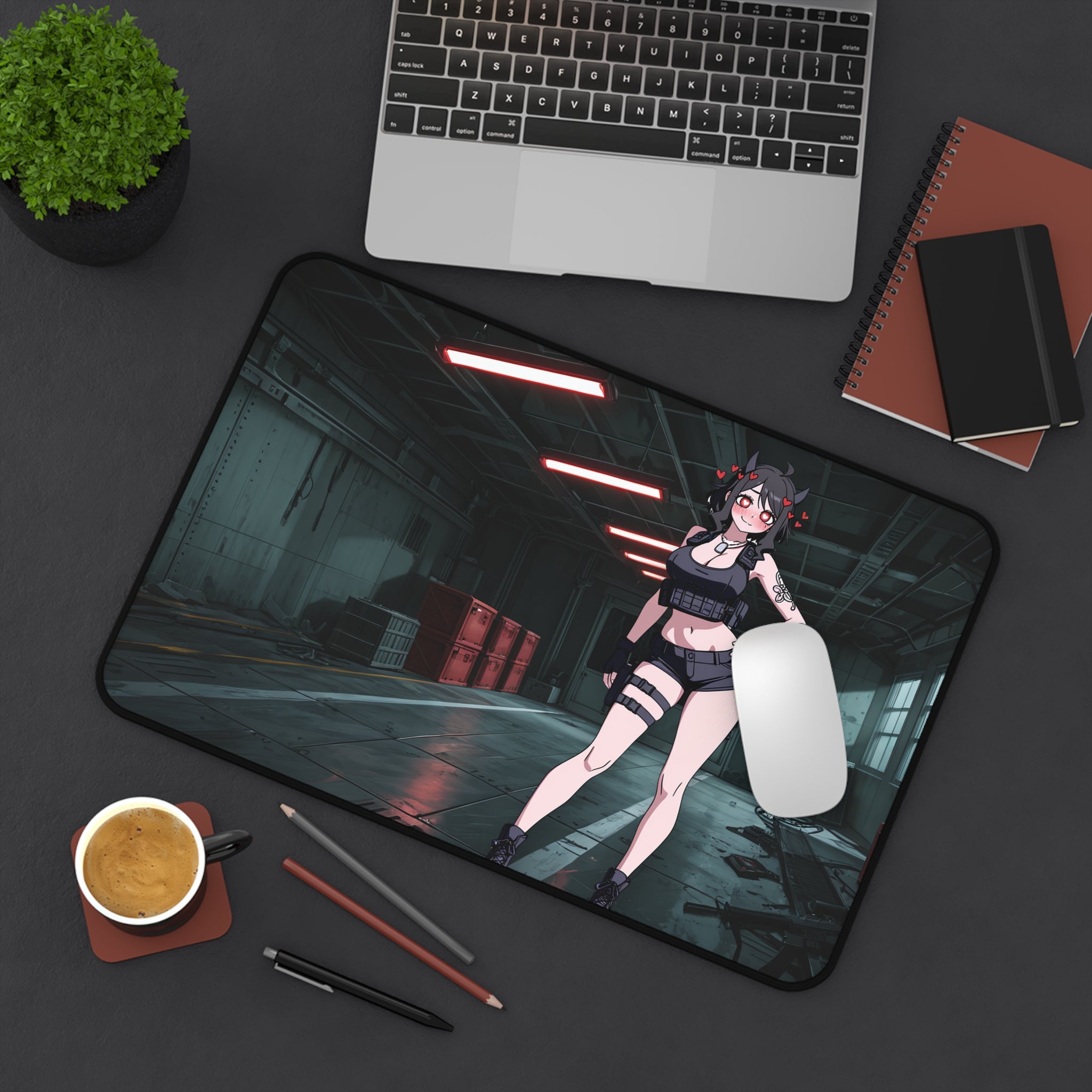 Modeus Helltaker Spicy Desk Mat | Tactical Anime Pinup Fan Art XL Pad