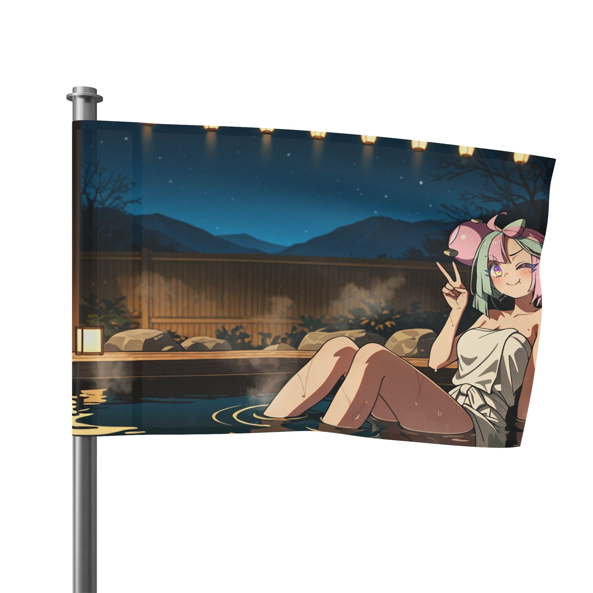 Iono Spicy Onsen Pinup Anime Flag — Onsen Pt. 2 (Spicy)