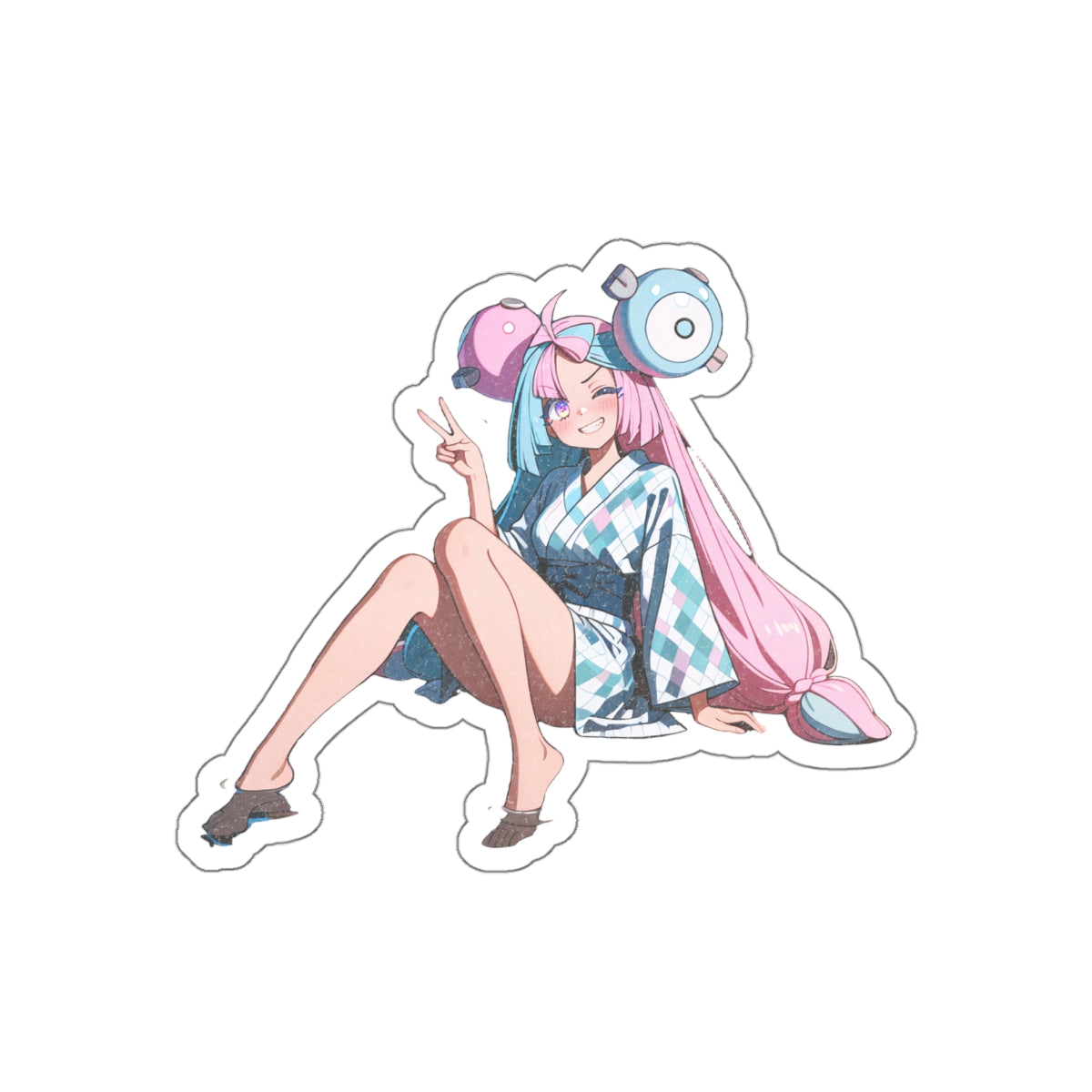 Iono Anime Die Cut Vinyl Sticker Onsen Moonlit — Onsen Pt. 2