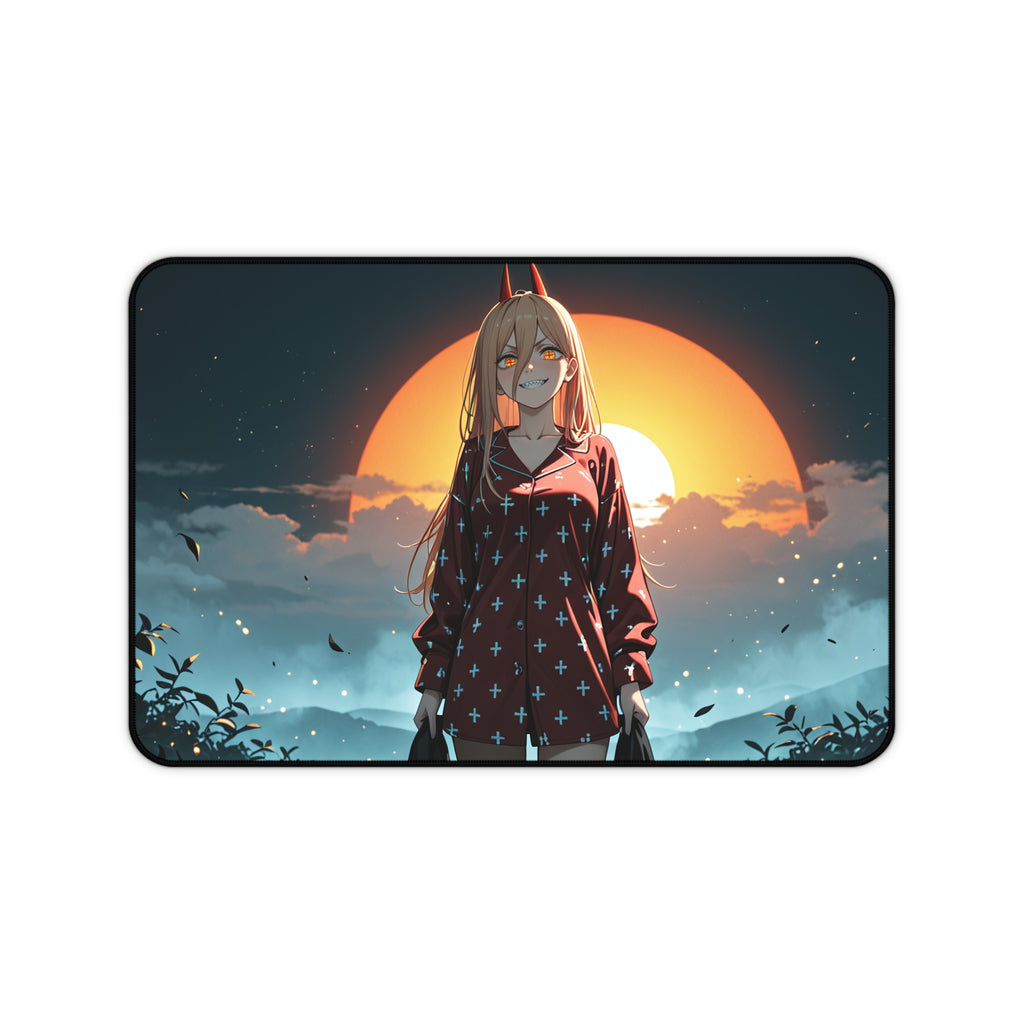Power Chainsaw Man Anime Desk Mat | Pinup Fan Art Gaming Mouse Pad XL