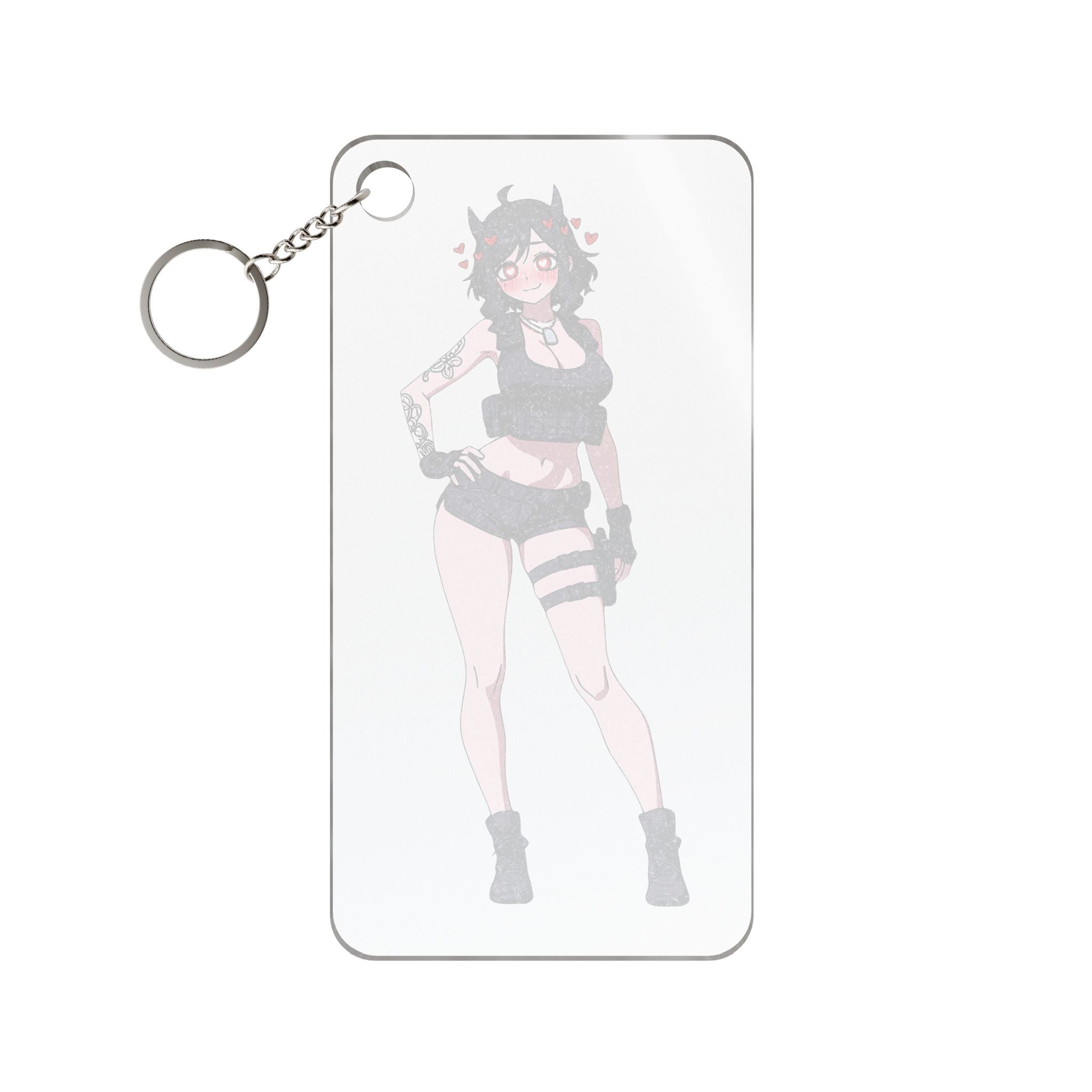 Modeus Helltaker Spicy Anime Keychain Charm | Tactical Pinup Fan Art
