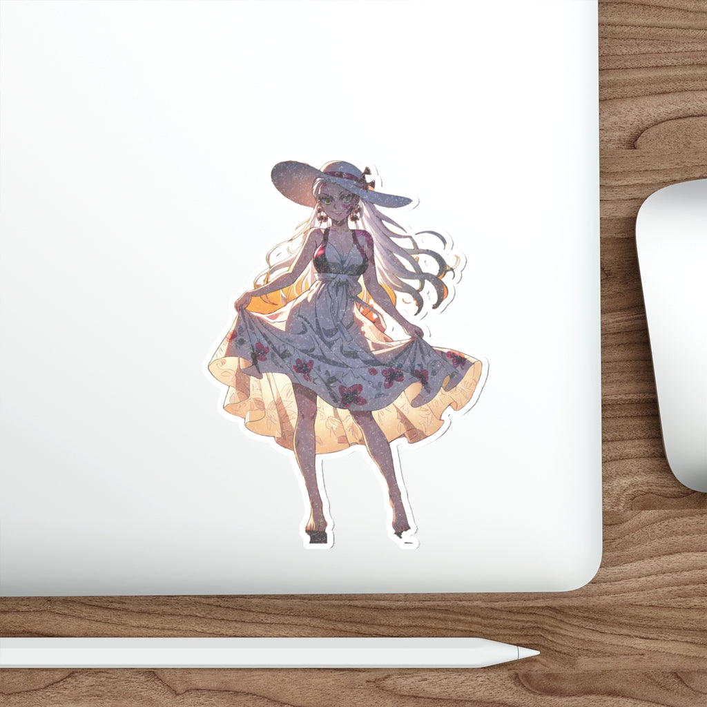 Daki Demon Slayer Anime Die Cut Vinyl Sticker Sunset Beach — Beach Babes Pt. 2