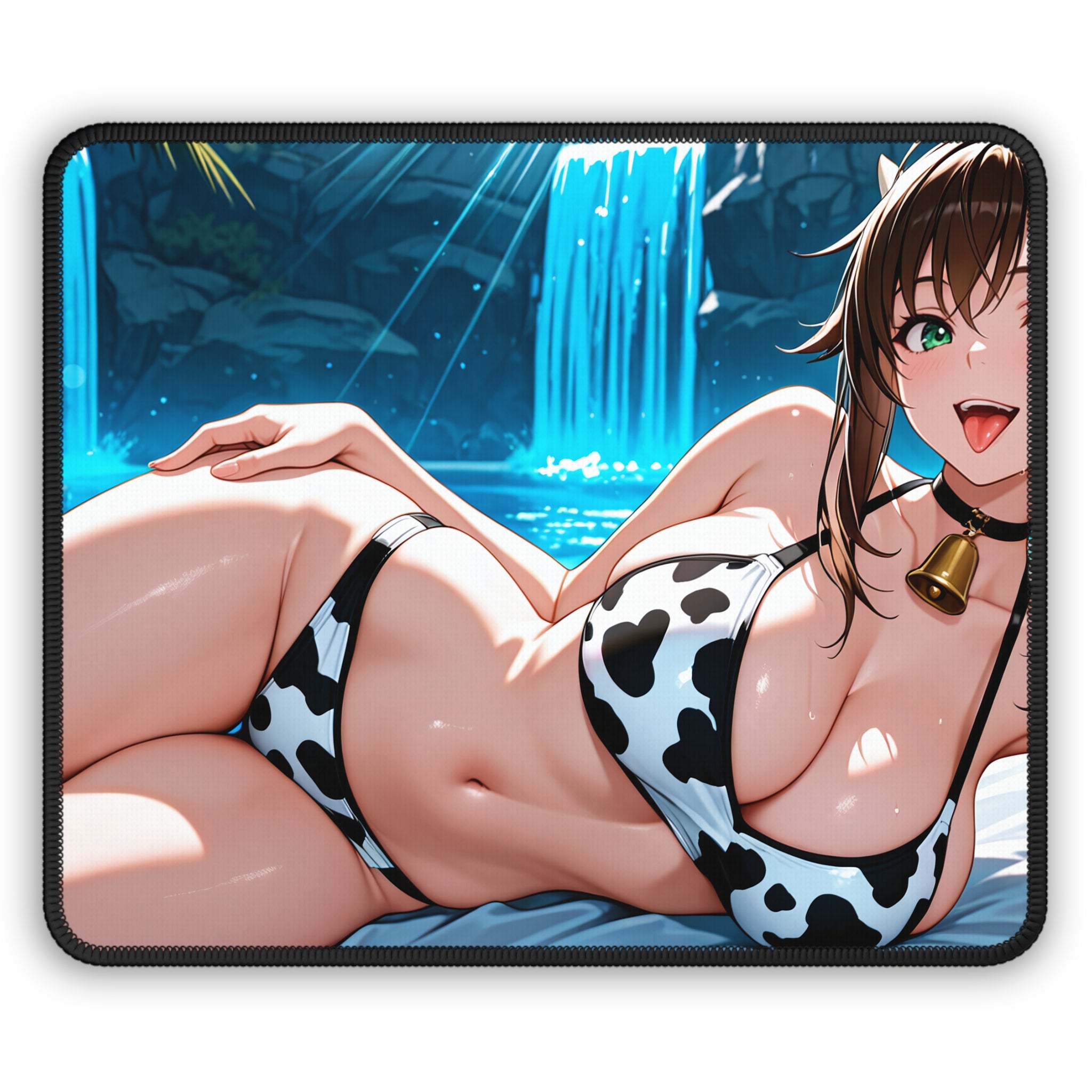 Aerith Final Fantasy Anime Mouse Pad | Pinup Fan Art — Cow Girls Pt. 1 (Spicy)