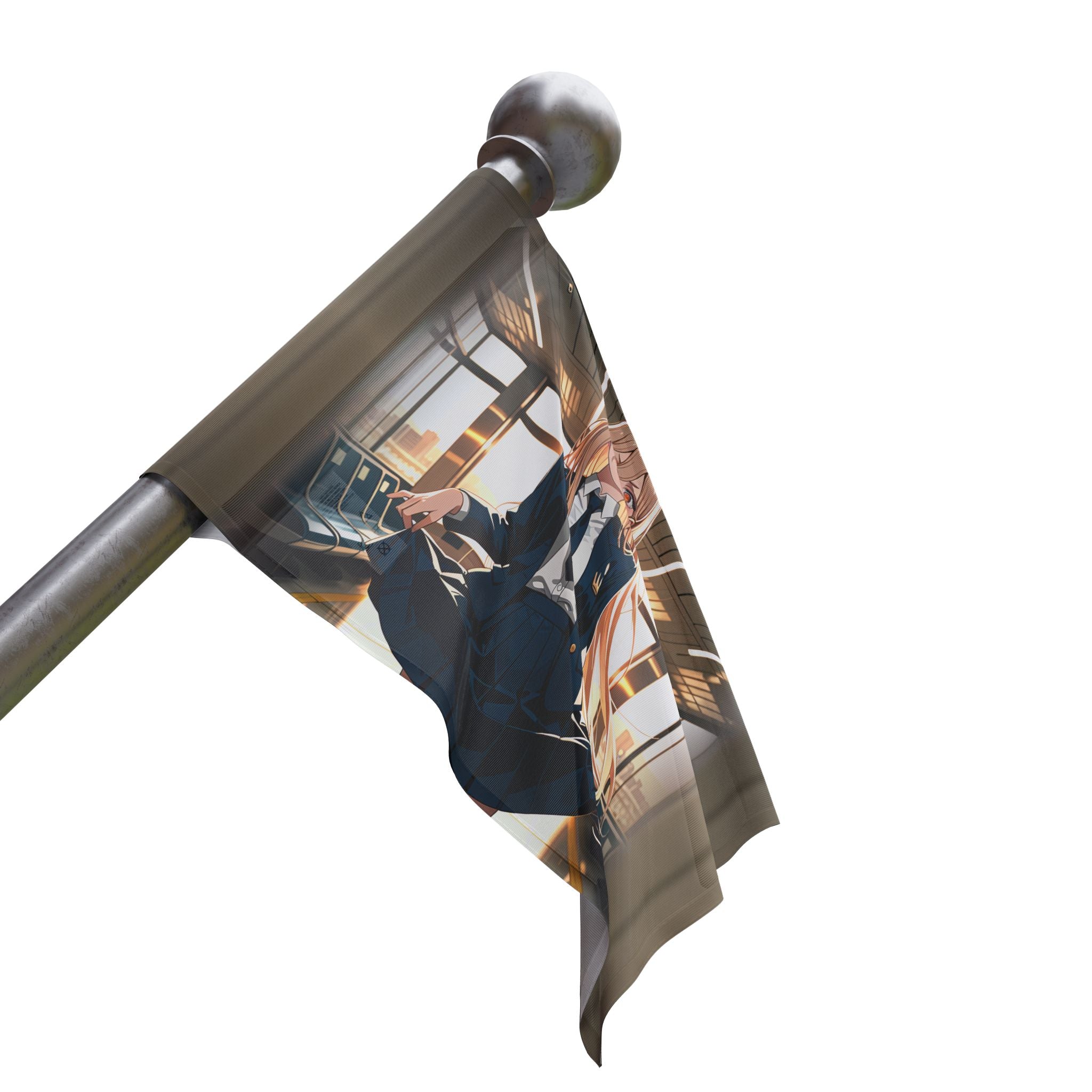 Power Chainsaw Man Flight Attendant Anime Wall Flag | Bunny Girls Pt. 7