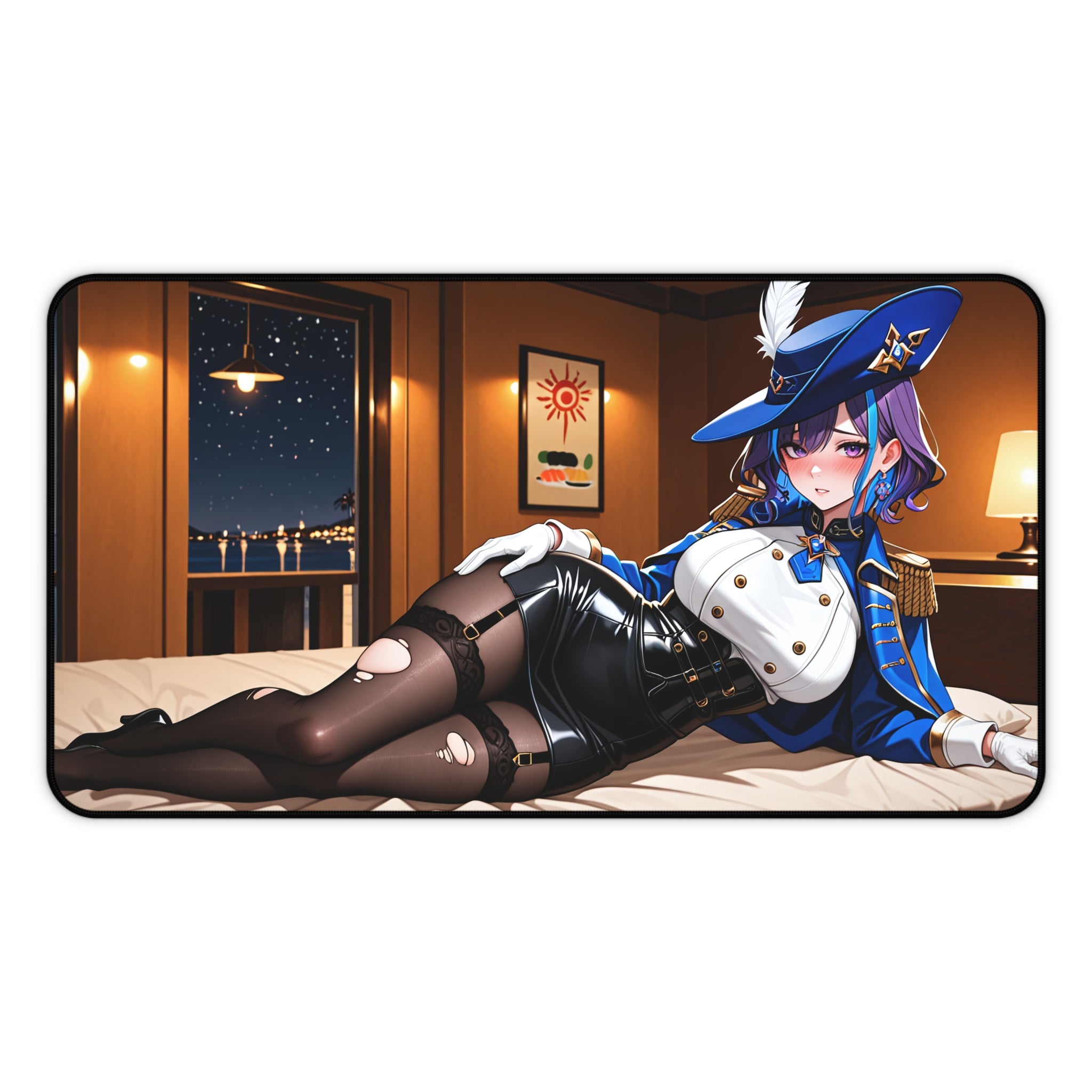 Clorinde Genshin Impact Anime Desk Mat Pinup | Beach Babes Pt. 3 (Spicy)