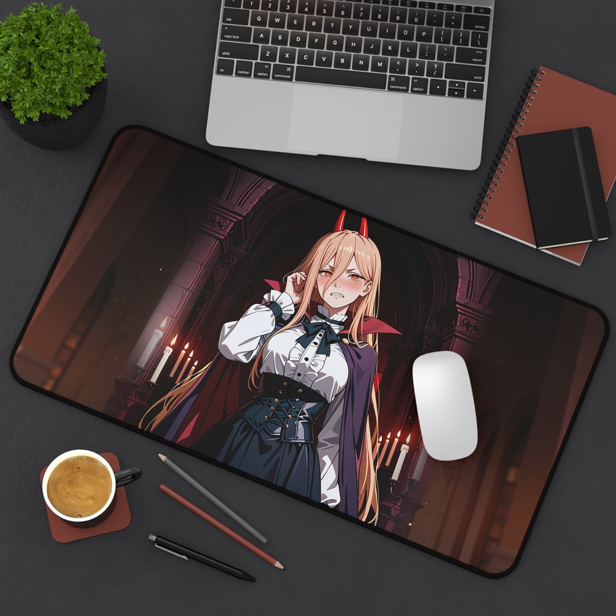 Power Chainsaw Man Gothic Vampire Desk Mat | Bunny Girls Pt. 6
