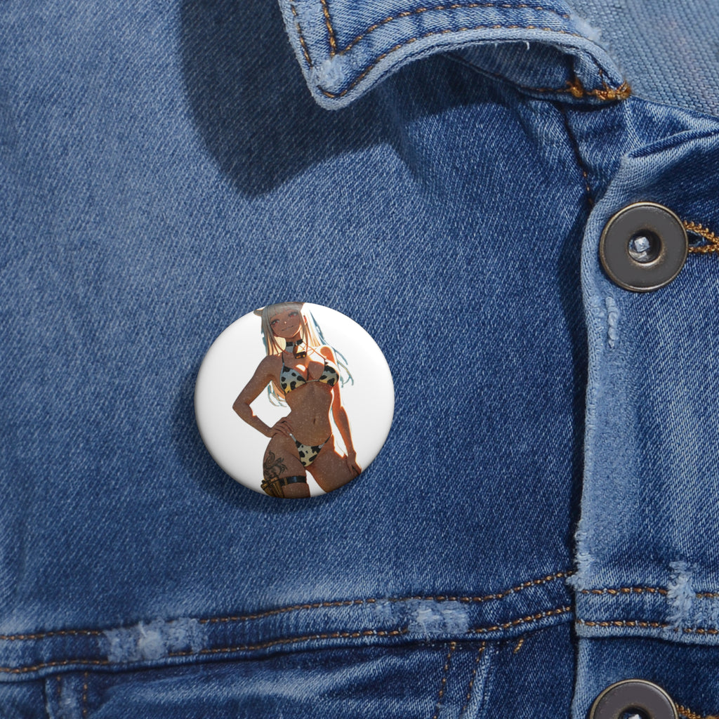 Blanc NIKKE Spicy Cow-Print Anime Pin Button Pinup Badge — Cow Girls Pt. 2