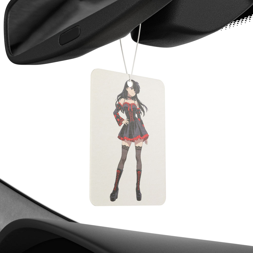Kagome Inuyasha Gothic Anime Air Freshener | Dark Pinup Fan Art Car Charm