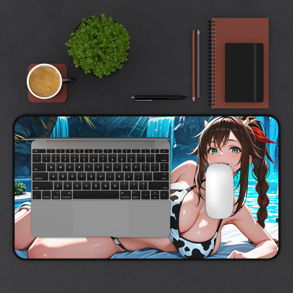 Aerith Final Fantasy Pinup Anime Desk Mat | Cow Girls Pt. 1 (Spicy)