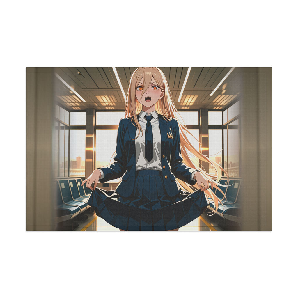 Power Chainsaw Man Flight Attendant Anime Wall Flag | Bunny Girls Pt. 7