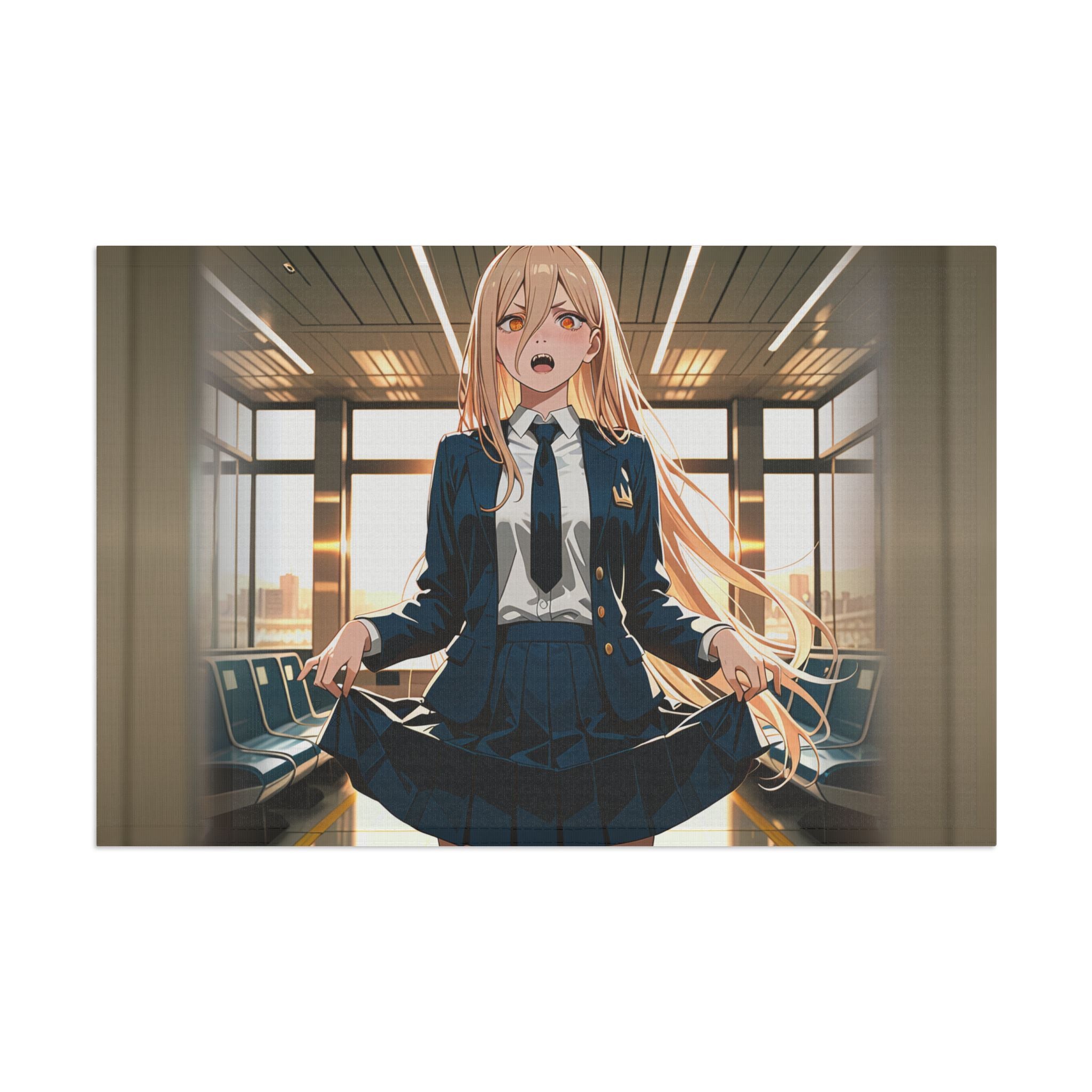 Power Chainsaw Man Flight Attendant Anime Wall Flag | Bunny Girls Pt. 7