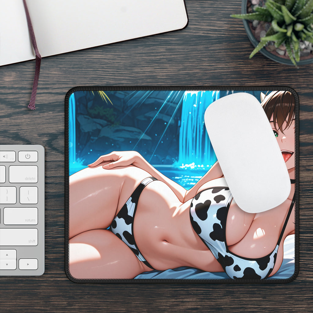 Aerith Final Fantasy Anime Mouse Pad | Pinup Fan Art — Cow Girls Pt. 1 (Spicy)