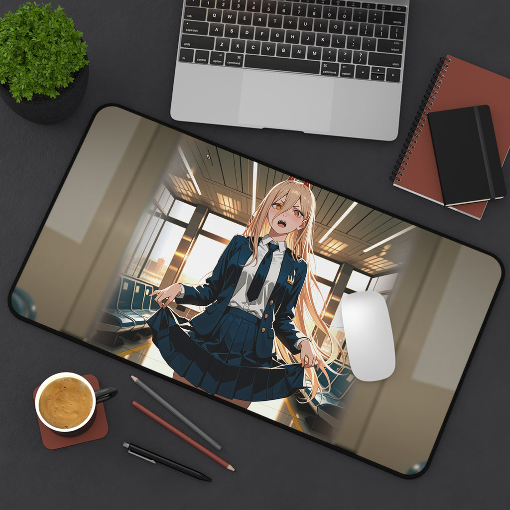 Power Chainsaw Man Flight Attendant Desk Mat | Bunny Girls Pt. 7