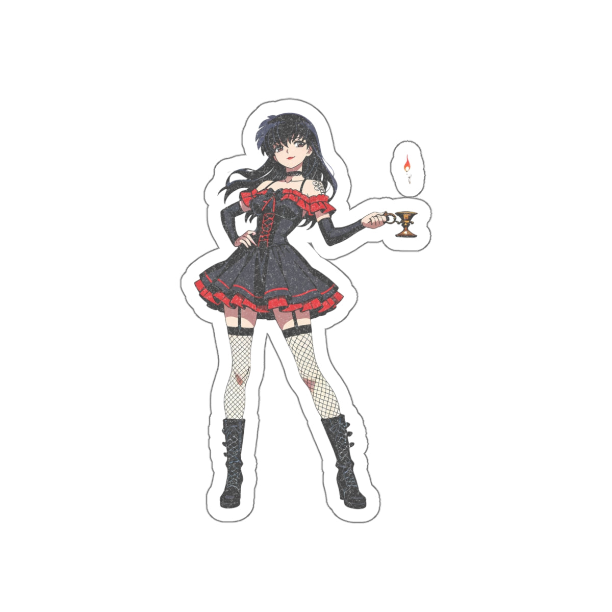 Kagome Inuyasha Gothic Anime Sticker Spicy | Dark Pinup Fan — Goth Girls Pt. 1