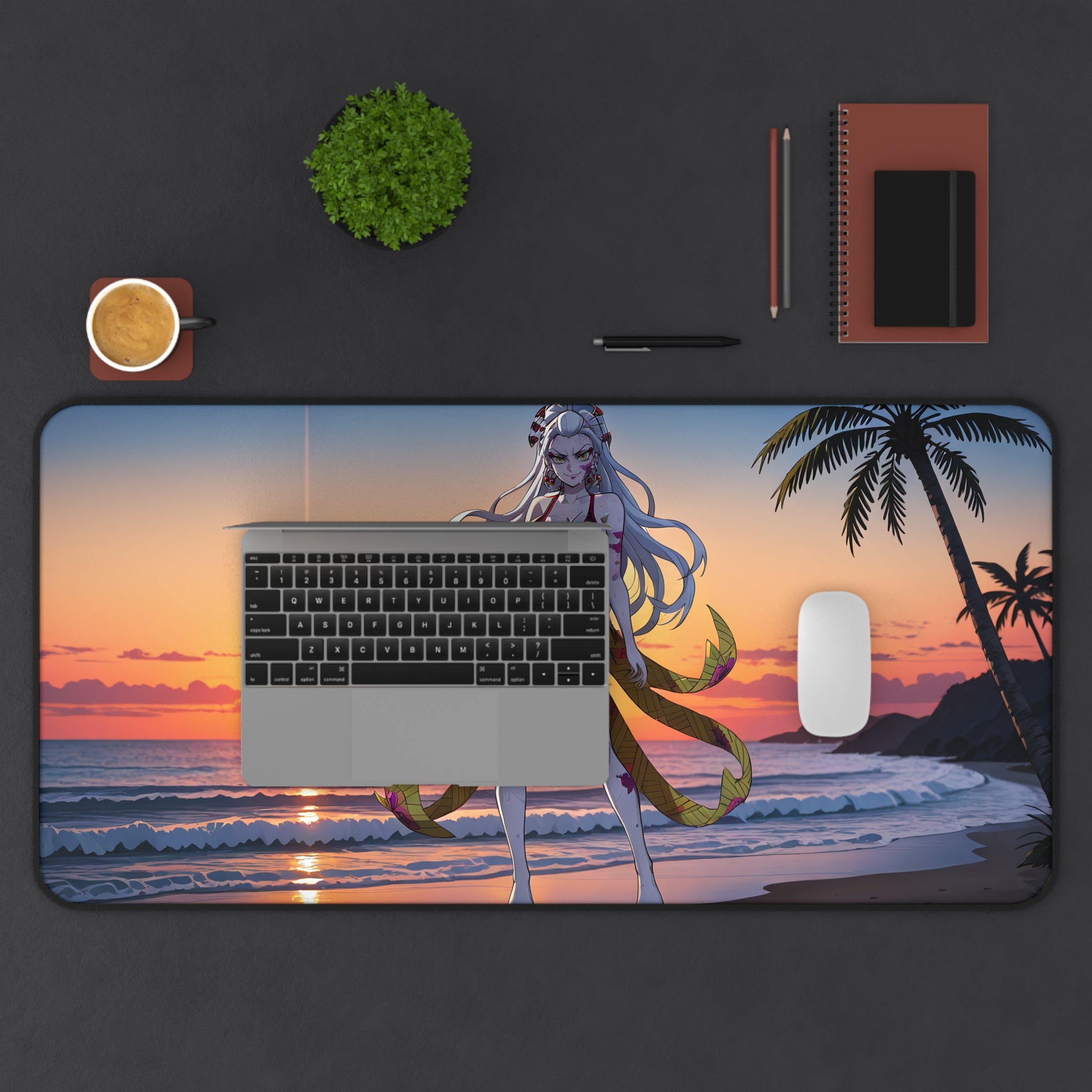Daki Demon Slayer Spicy Pinup Desk Mat Sunset Beach Anime XL — Beach Babes Pt. 2
