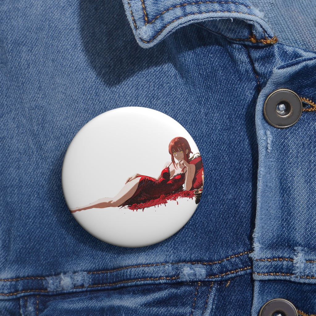 Makima Chainsaw Man Spicy Anime Pin Button Boudoir Pinup Fan Art Boudoir Pt. 1
