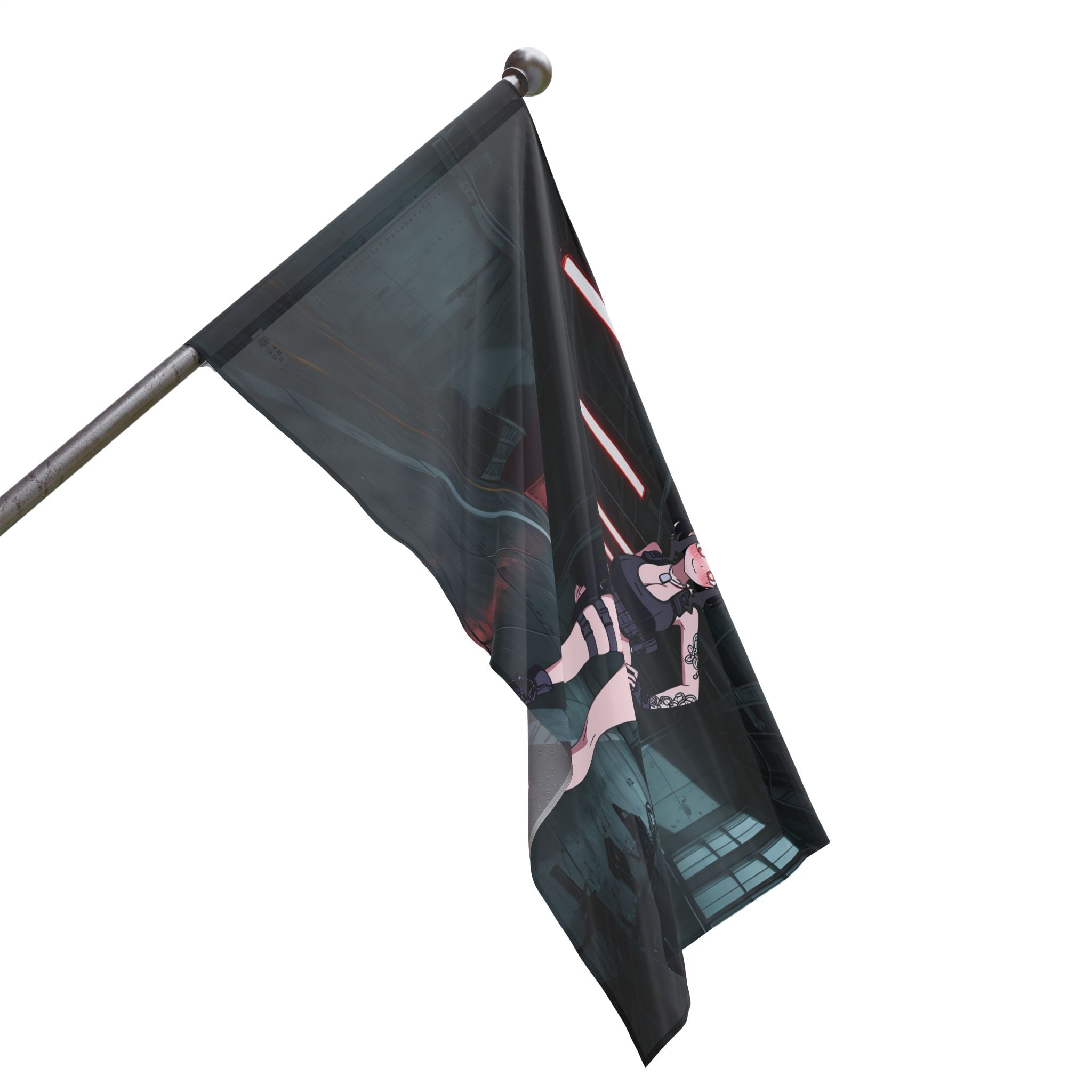 Modeus Helltaker Spicy Anime Wall Flag | Tactical Pinup Banner