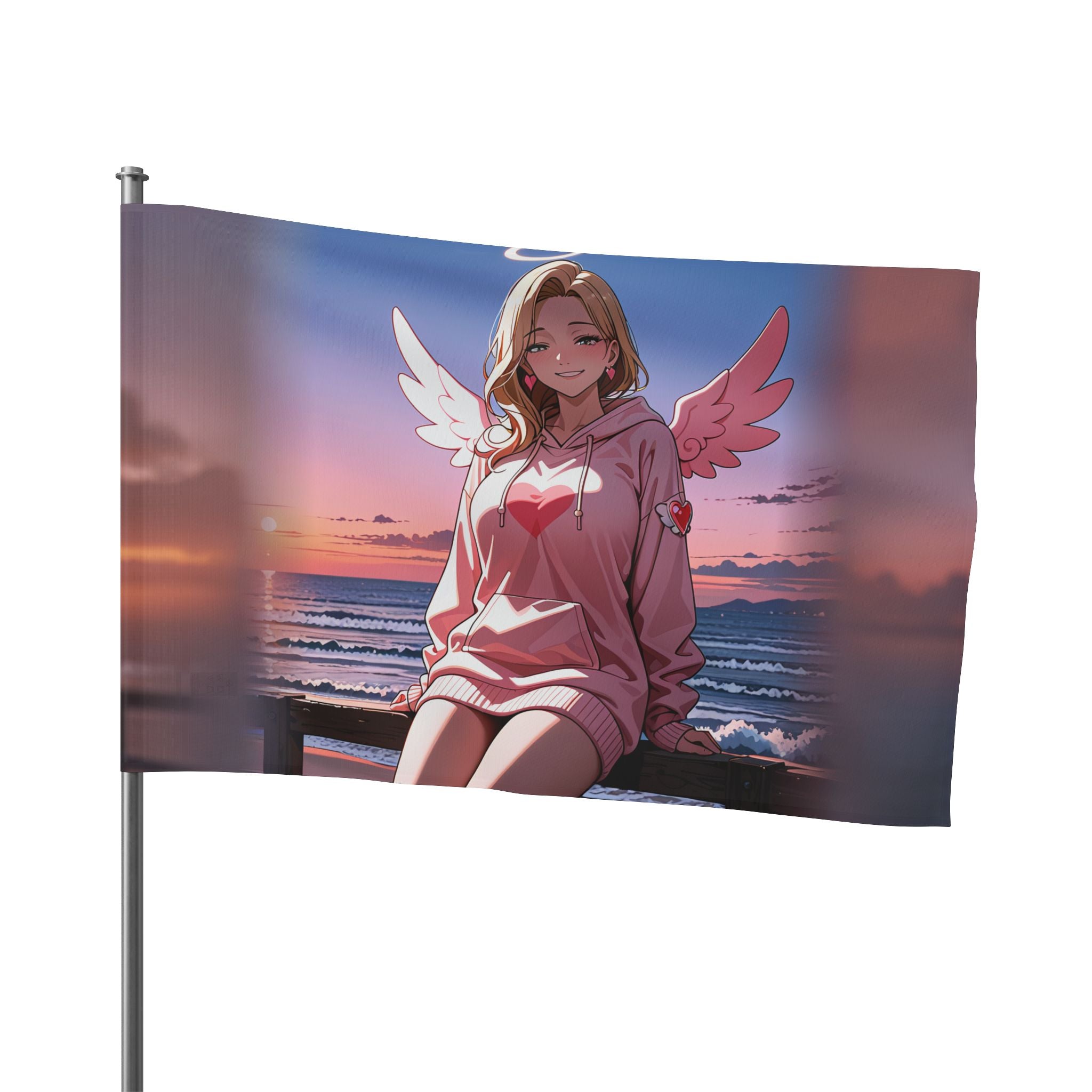 Kirara Hoshi JJK Anime Wall Flag Cupid Beach Pinup — Beach Babes Pt. 5