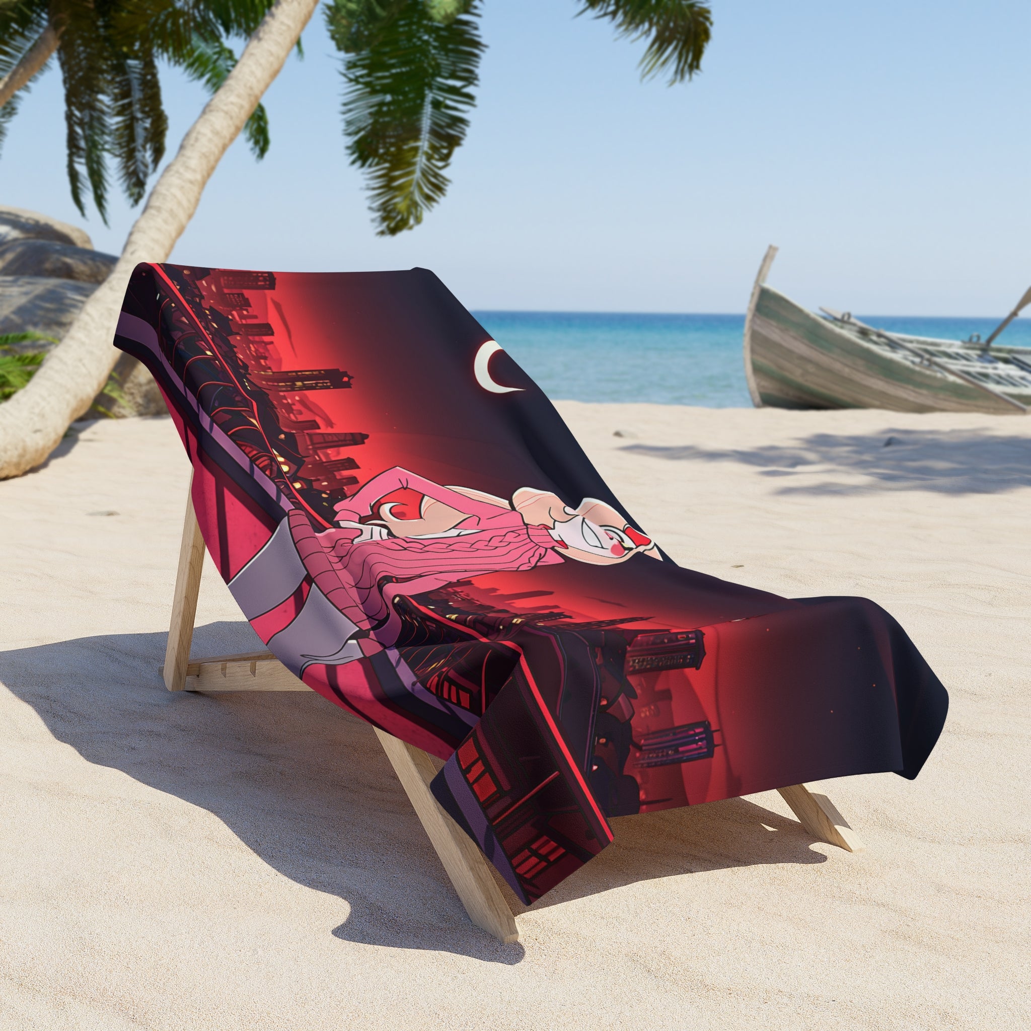 Charlie Morningstar Hazbin Hotel Beach Towel Pinup — Virgin Killer Pt. 2