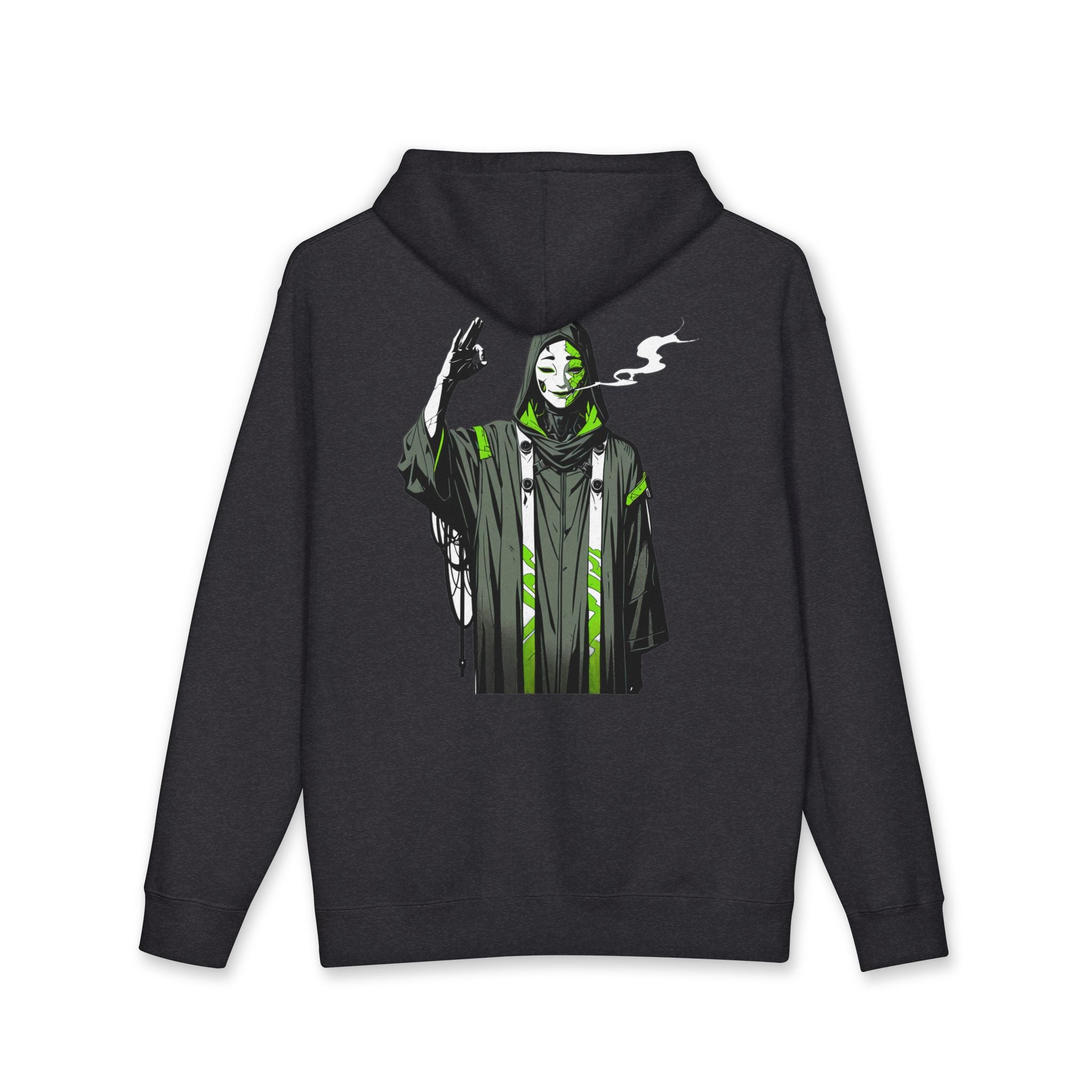 Anime Streetwear Hoodie Serpent Shaman Back Graphic Pullover