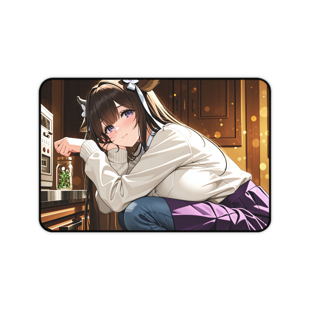 Kashino Azur Lane Anime Desk Mat Soft Cute Varsity Jacket Spring Art