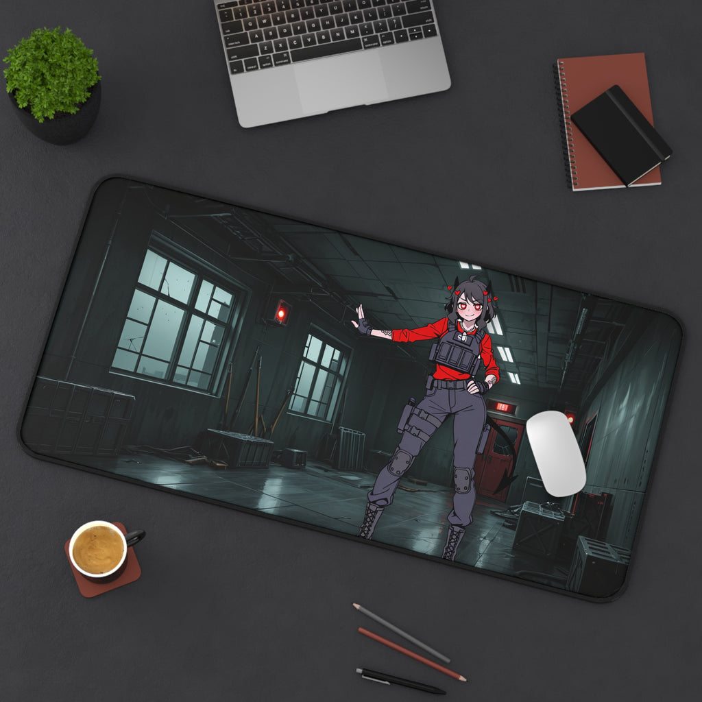 Modeus Helltaker Desk Mat | Tactical Anime Pinup Fan Art XL Mouse Pad