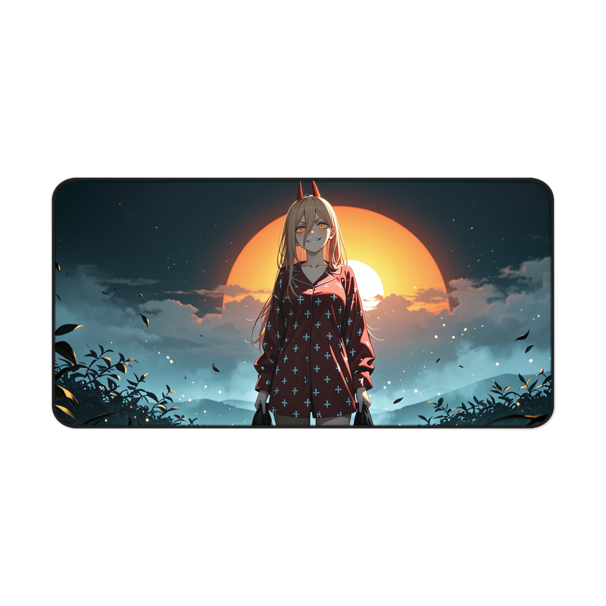 Power Chainsaw Man Anime Desk Mat | Pinup Fan Art Gaming Mouse Pad XL