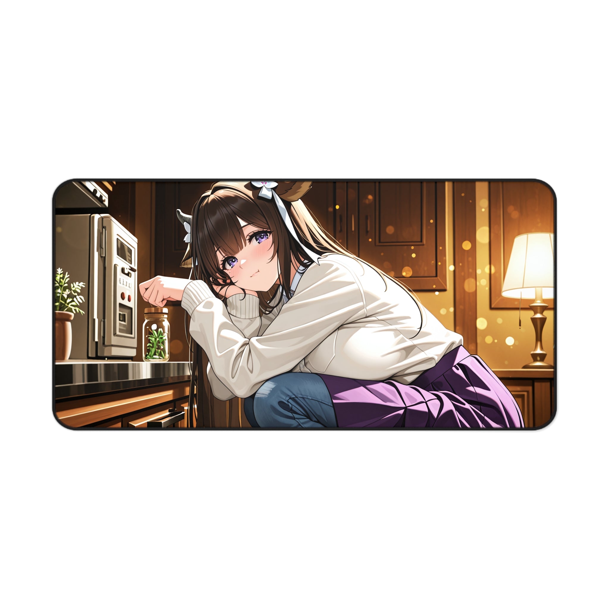 Kashino Azur Lane Anime Desk Mat Soft Cute Varsity Jacket Spring Art