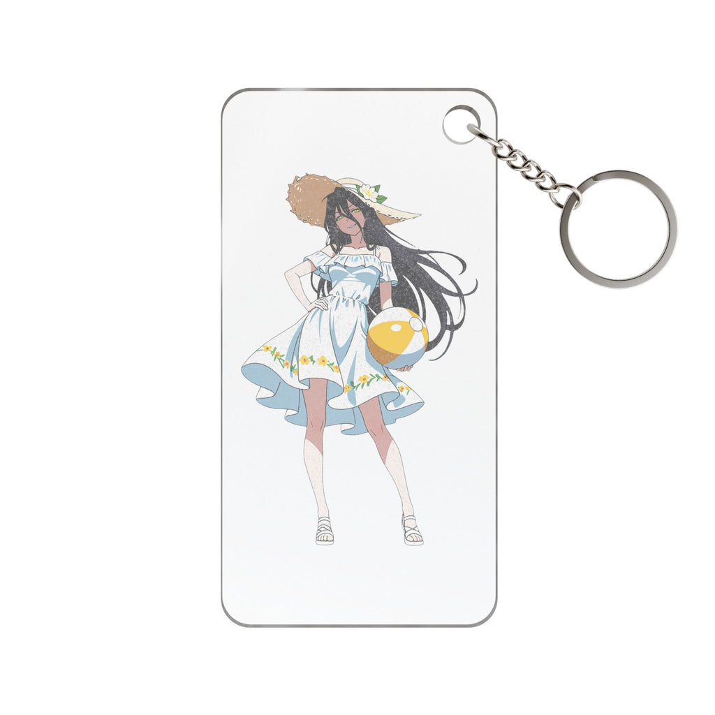 Albedo Overlord Summer Beach Anime Keychain Charm | Pinup Fan Art