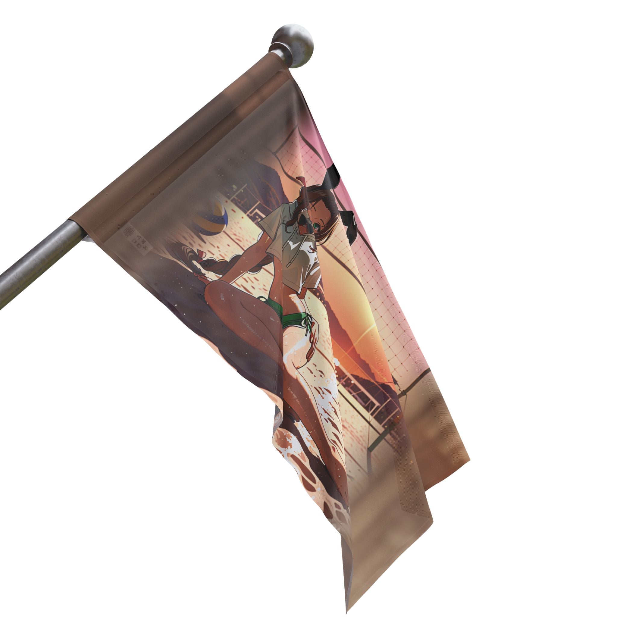 Aerith FF7 Anime Wall Flag Beach Bunny Pinup Banner — Bunny Girls Pt. 8