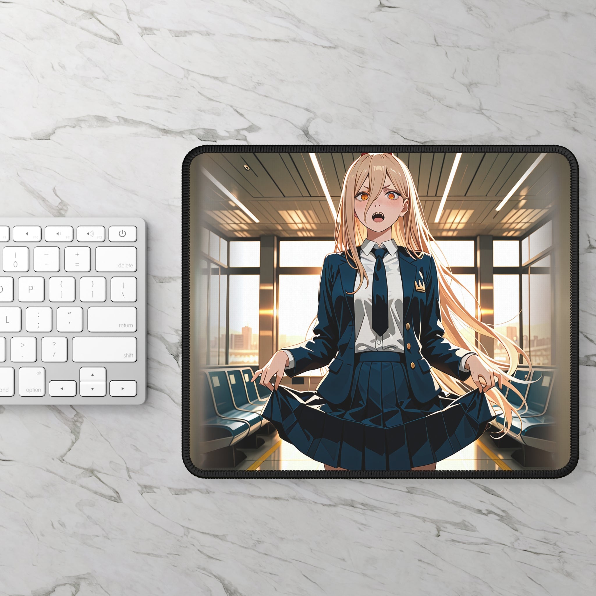 Power Chainsaw Man Flight Attendant Anime Mouse Pad | Bunny Girls Pt. 7