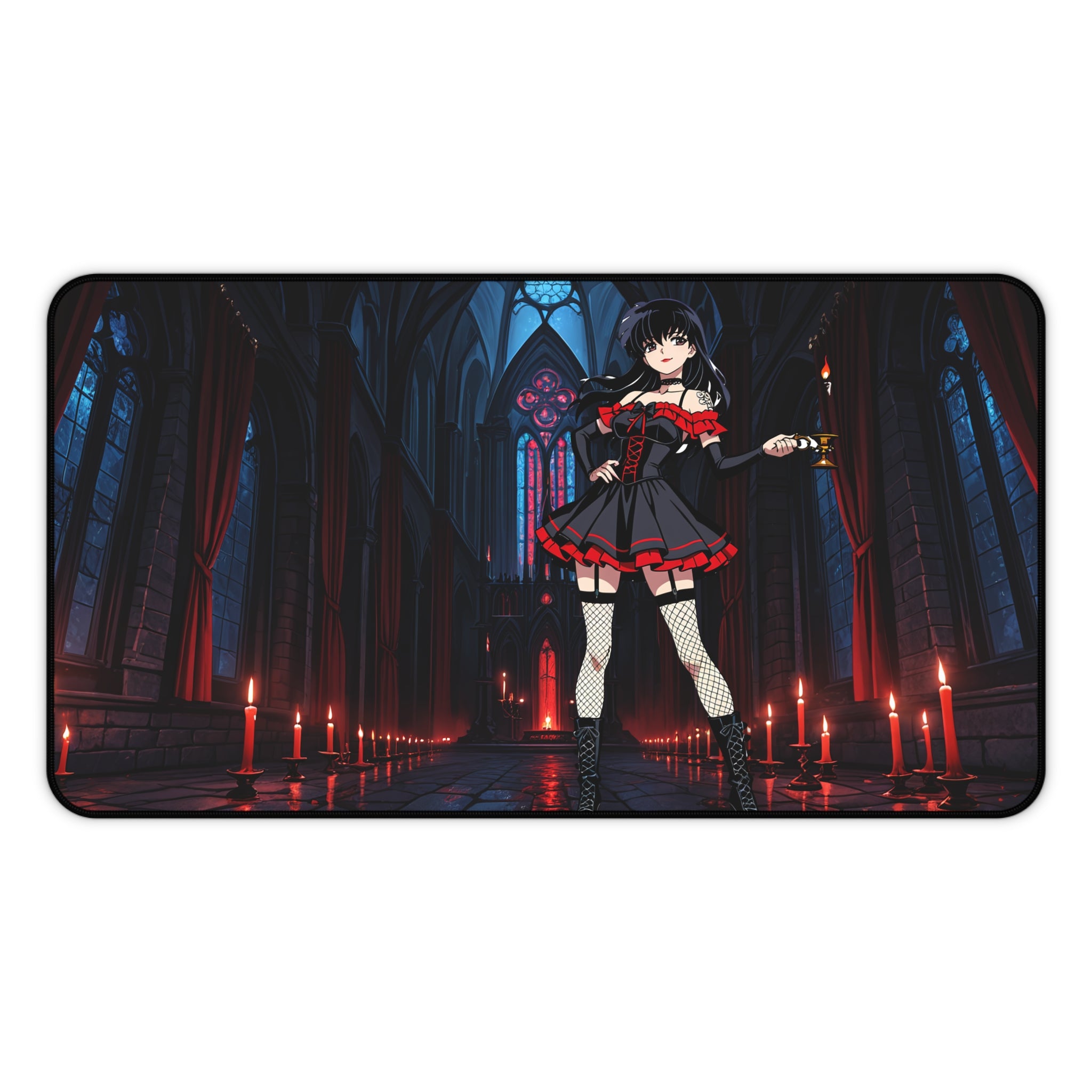 Kagome Inuyasha Gothic Spicy Anime Desk Mat | Dark Pinup XL — Goth Girls Pt. 1