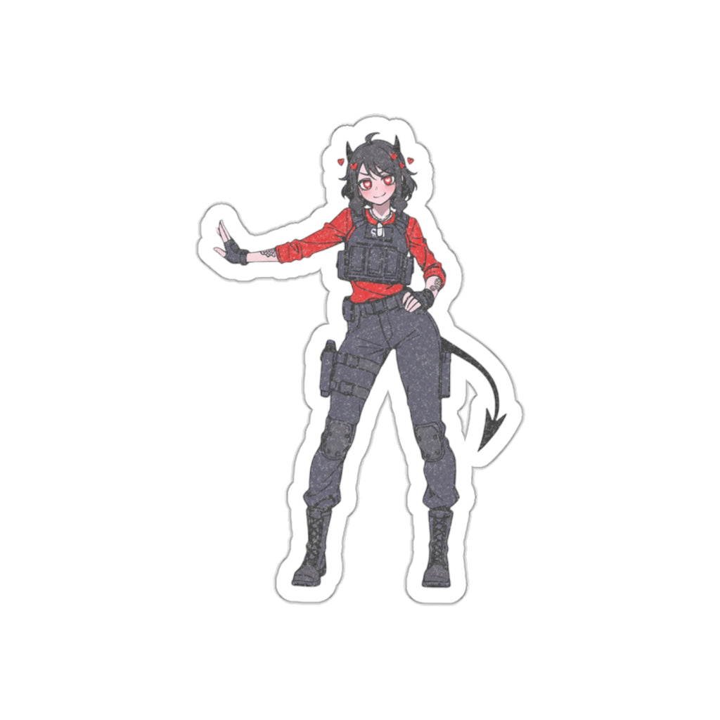 Modeus Helltaker Anime Die-Cut Vinyl Sticker | Tactical Pinup Fan Art