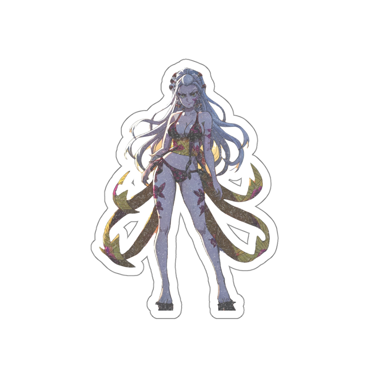 Daki Demon Slayer Spicy Anime Die Cut Vinyl Sticker Sunset — Beach Babes Pt. 2