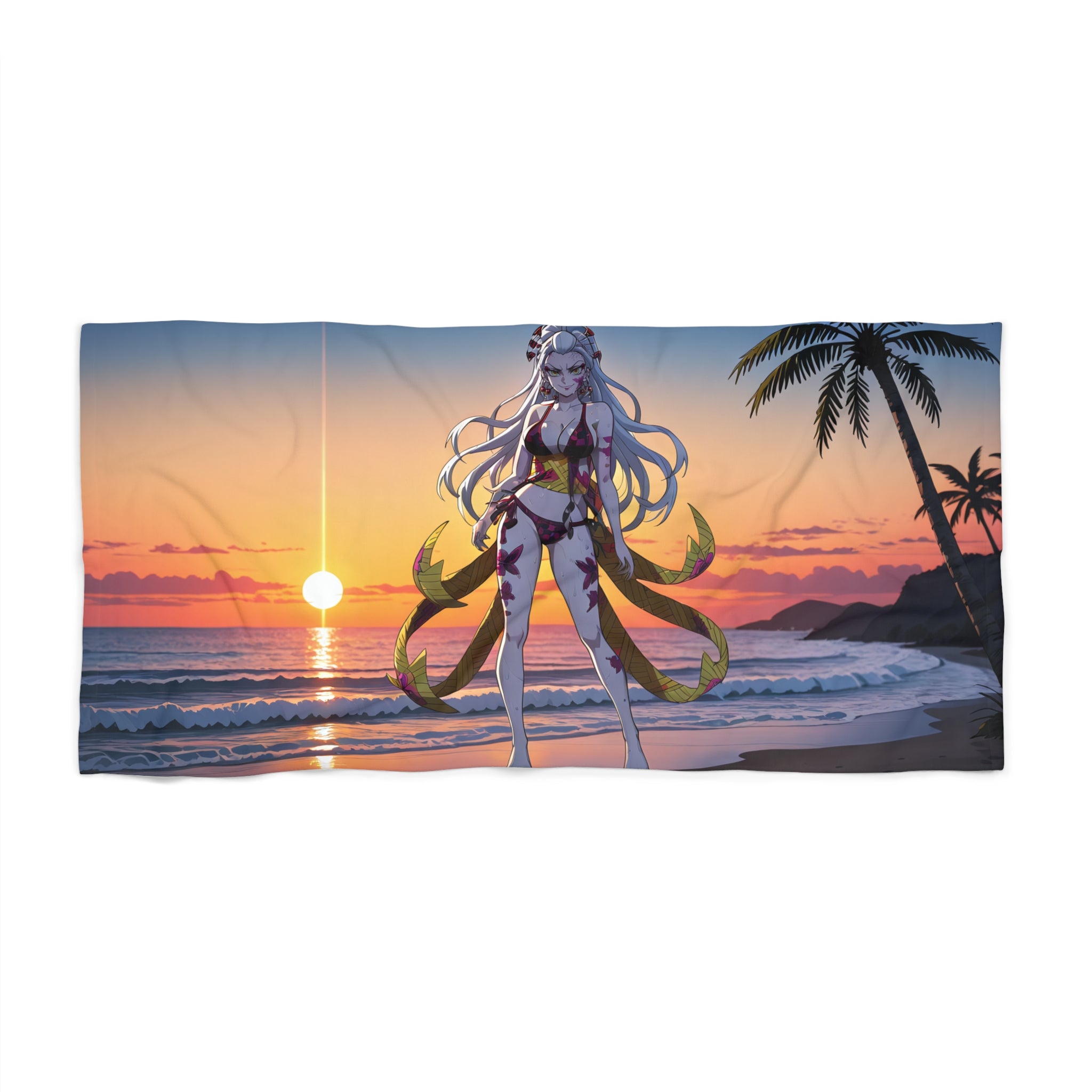 Daki Demon Slayer Spicy Anime Beach Towel Sunset Pinup | Beach Babes Pt. 2