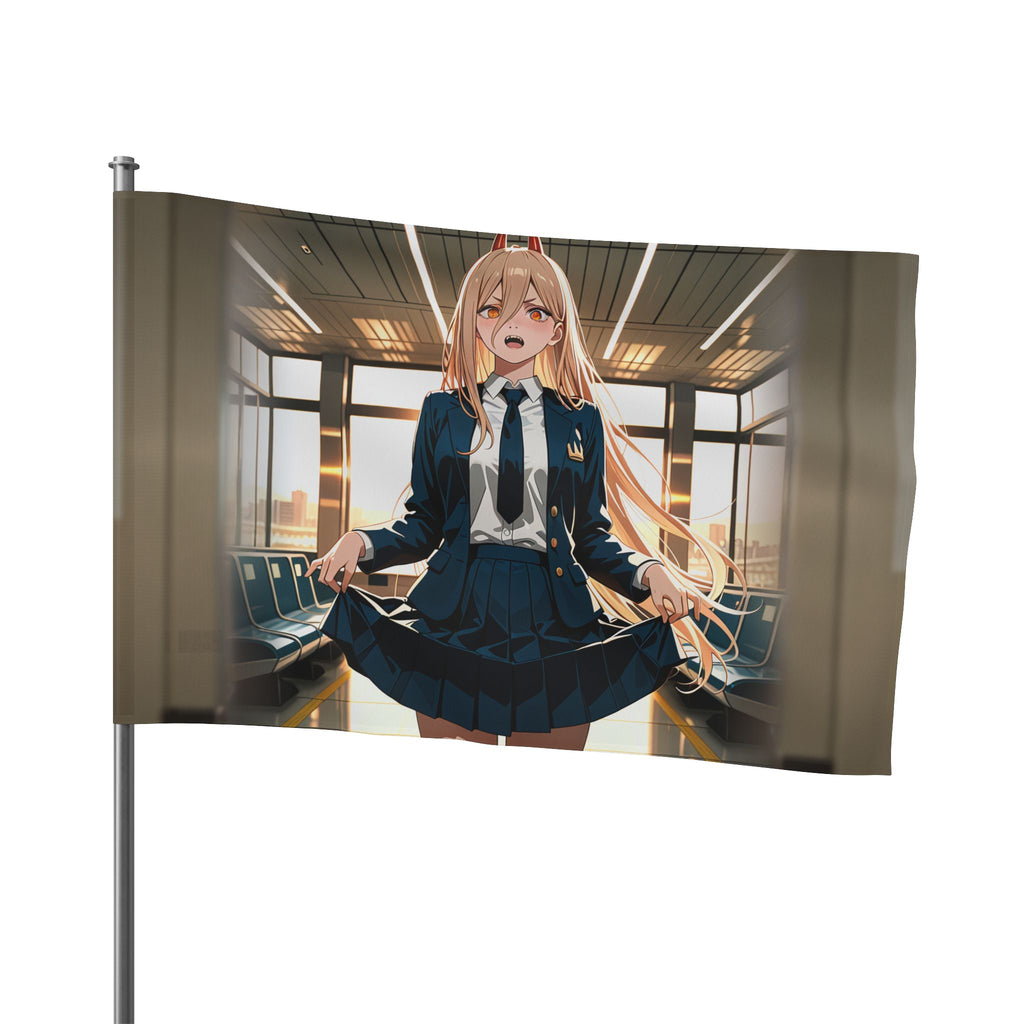 Power Chainsaw Man Flight Attendant Anime Wall Flag | Bunny Girls Pt. 7