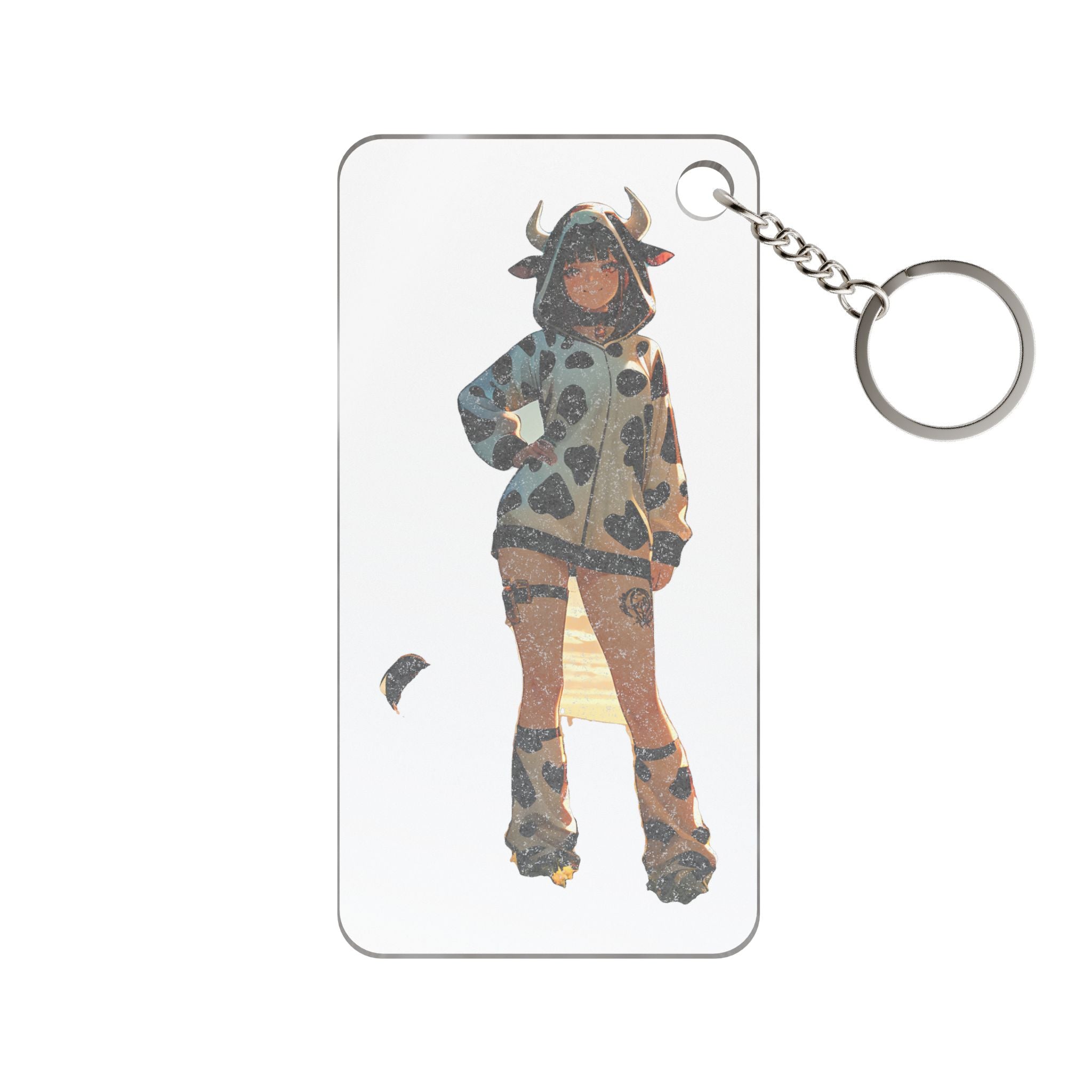 Blanc NIKKE Cow-Print Anime Keychain Charm Pinup Bag Charm — Cow Girls Pt. 2
