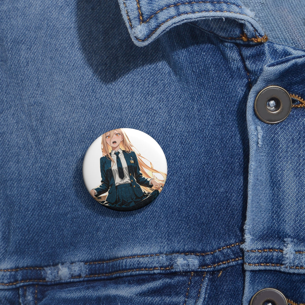 Power Chainsaw Man Flight Attendant Anime Pin Button — Bunny Girls Pt. 7