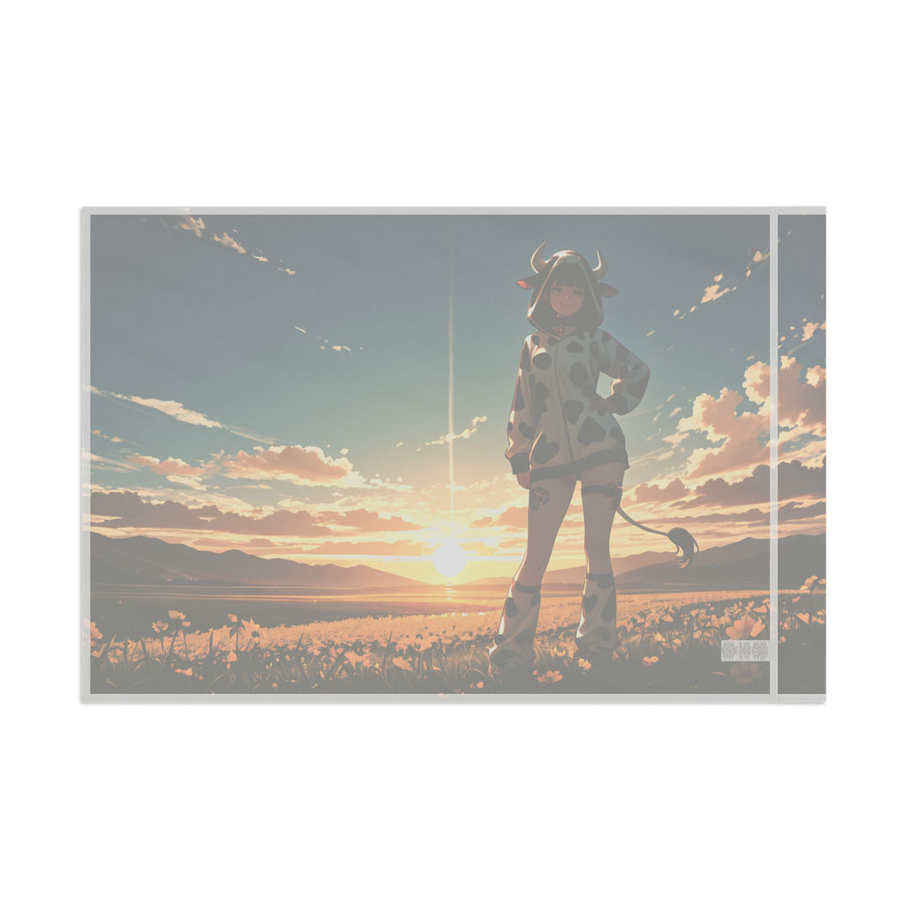 Blanc NIKKE Wall Flag Cow-Print Meadow Pinup Banner — Cow Girls Pt. 2