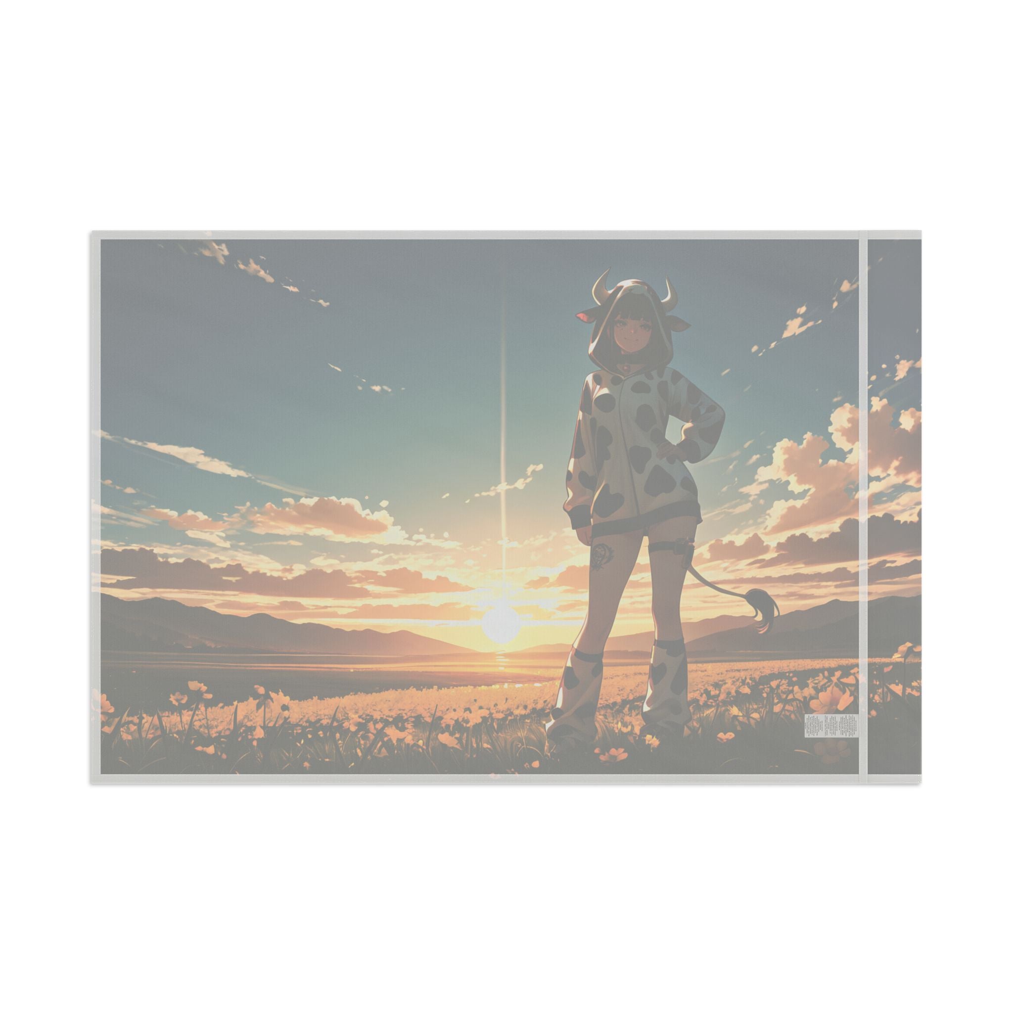 Blanc NIKKE Wall Flag Cow-Print Meadow Pinup Banner — Cow Girls Pt. 2