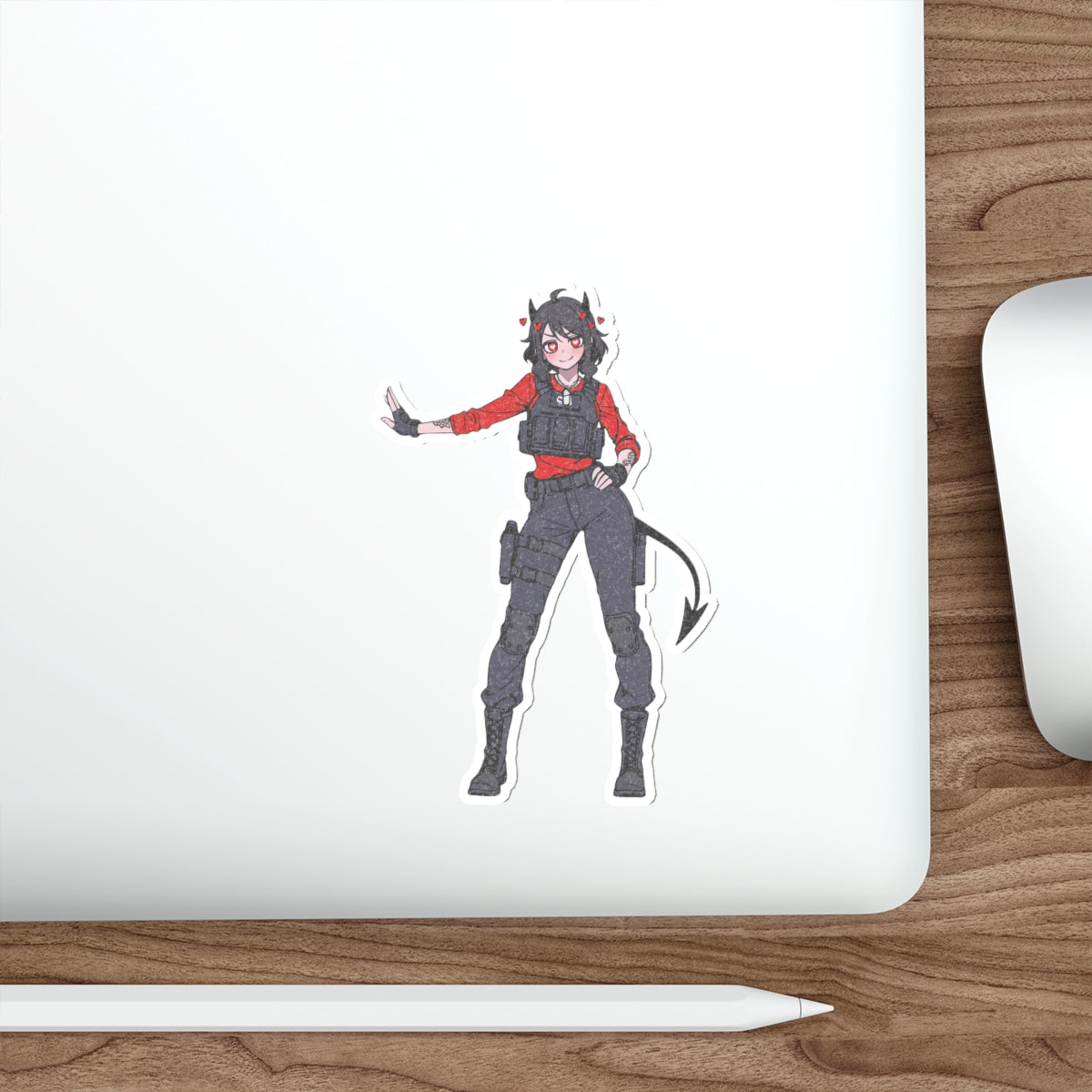 Modeus Helltaker Anime Die-Cut Vinyl Sticker | Tactical Pinup Fan Art