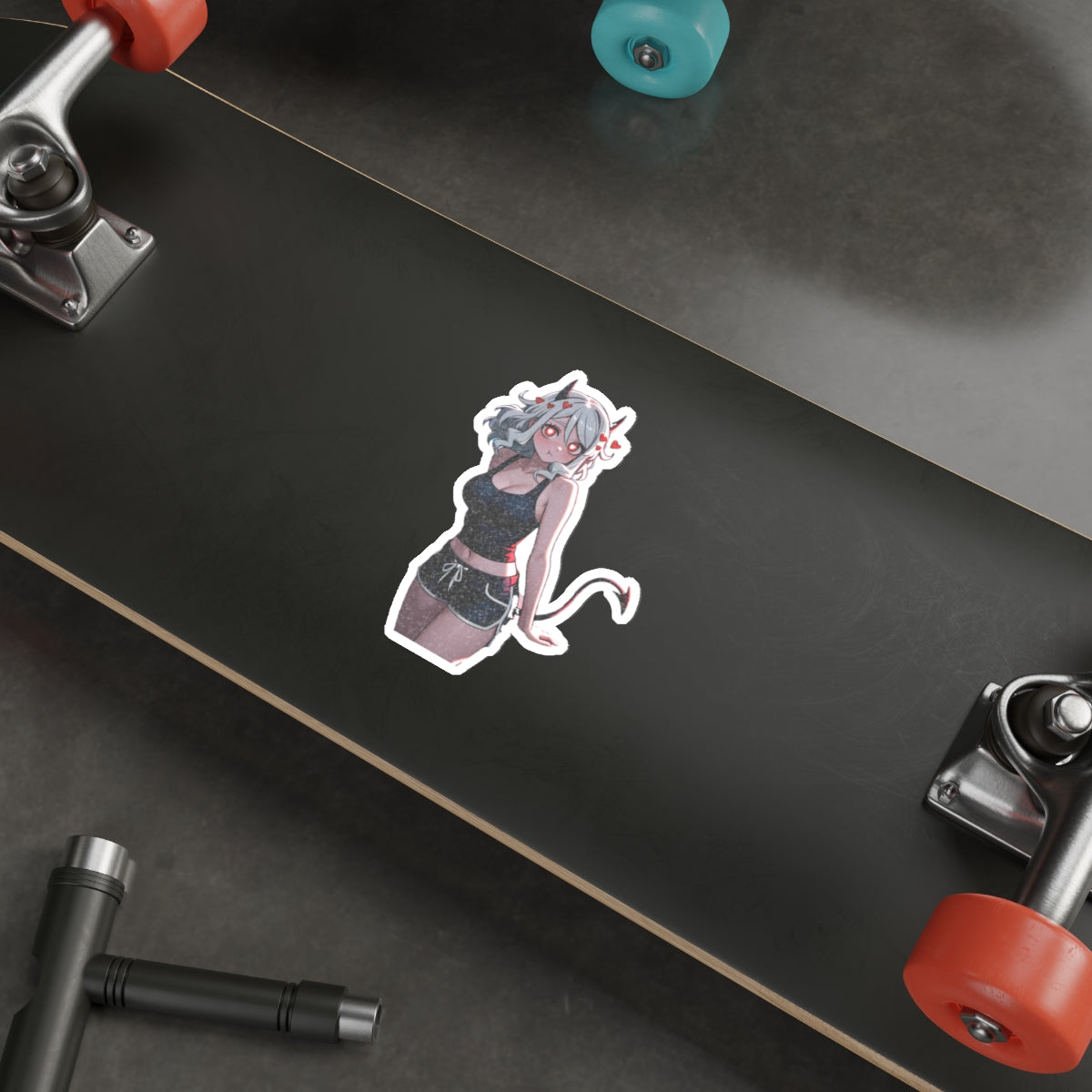 Modeus Helltaker Anime Pinup Sticker | Die Cut Vinyl Fan Art — Lore Pt. 1