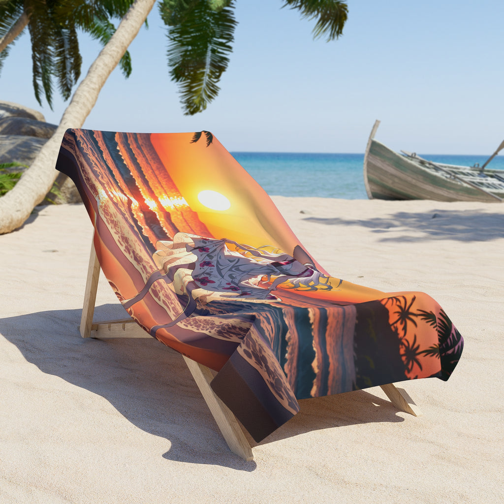 Daki Demon Slayer Anime Beach Towel Sunset Pinup | Beach Babes Pt. 2