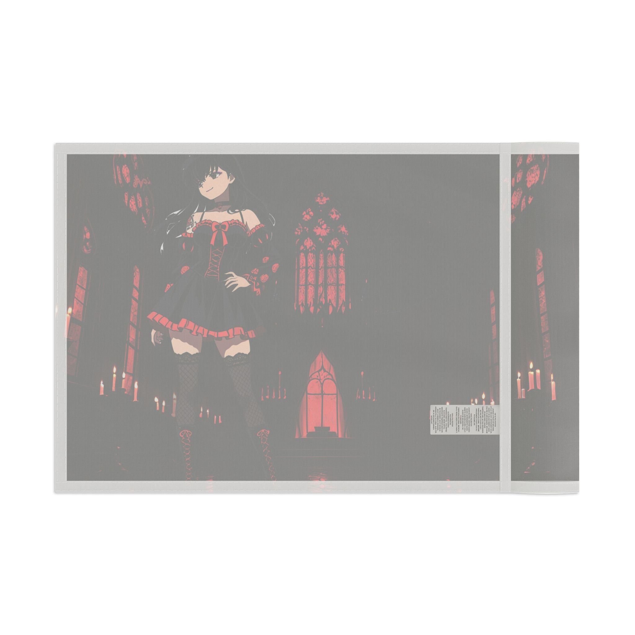 Kagome Inuyasha Gothic Anime Wall Flag | Cathedral Dark Banner