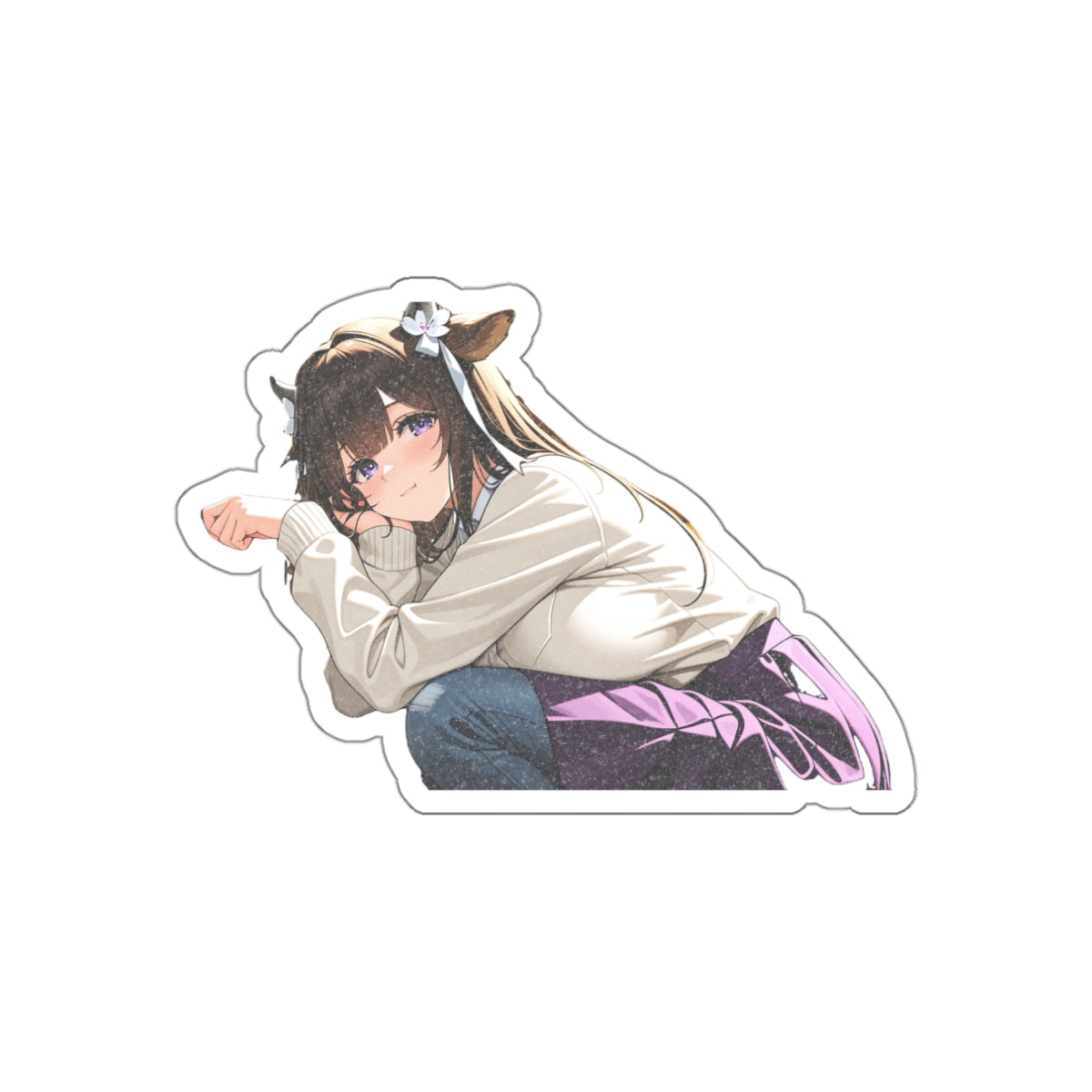 Kashino Azur Lane Anime Vinyl Sticker | Varsity Jacket Soft Cute Fan Art