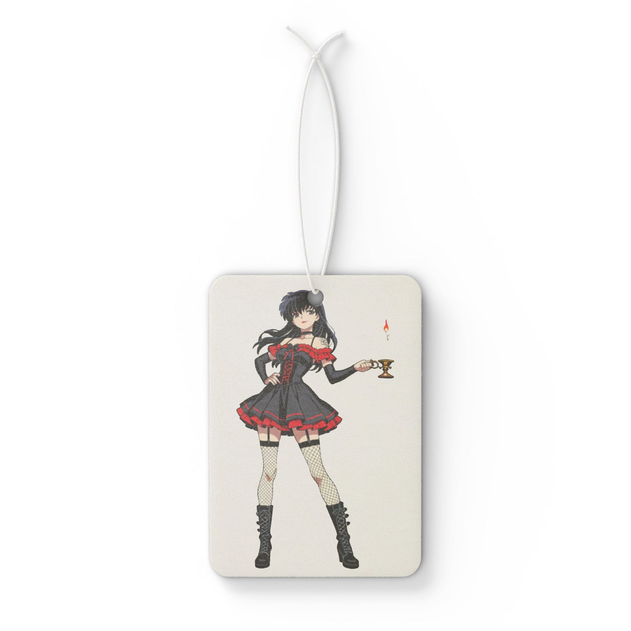 Kagome Inuyasha Spicy Gothic Anime Air Freshener | Dark Pinup Fan Art Car Charm