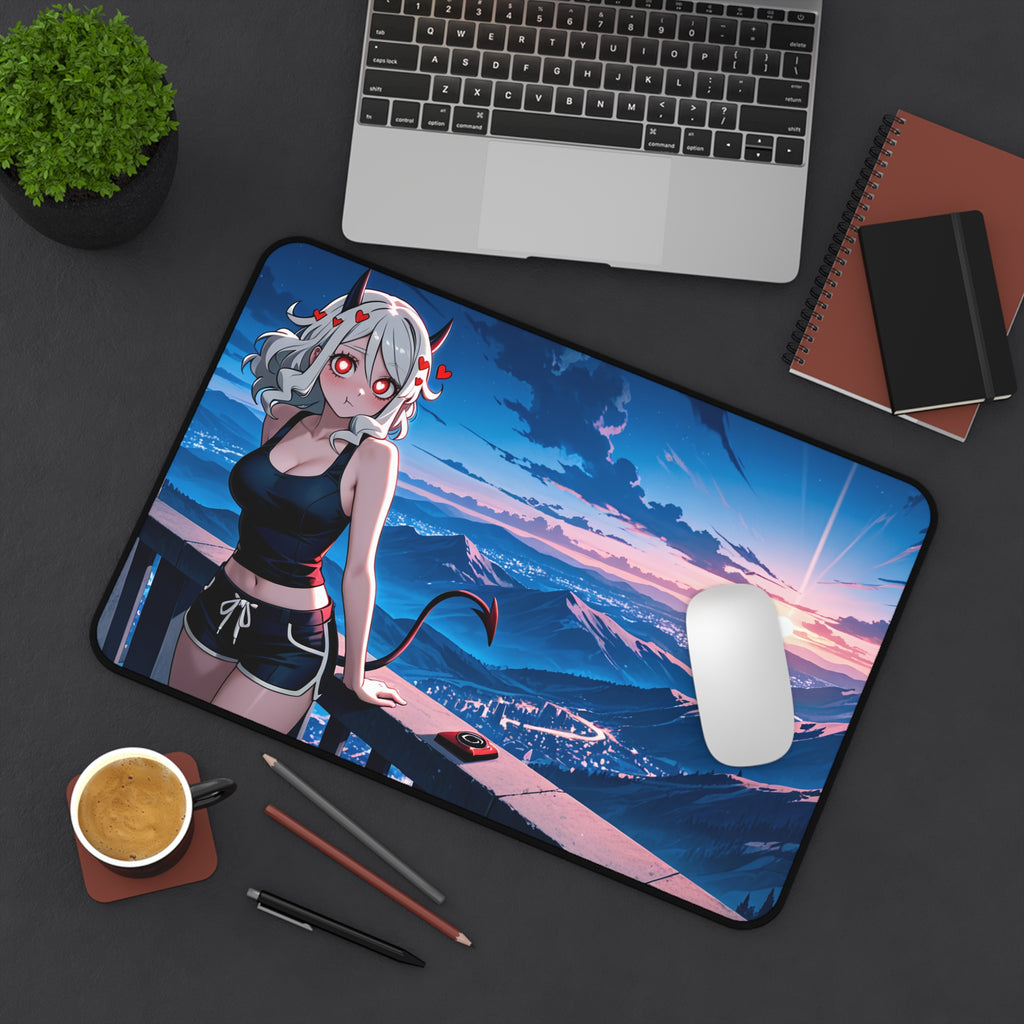 Modeus Helltaker Anime Desk Mat | Pinup Fan Art XL Gaming Mouse Pad
